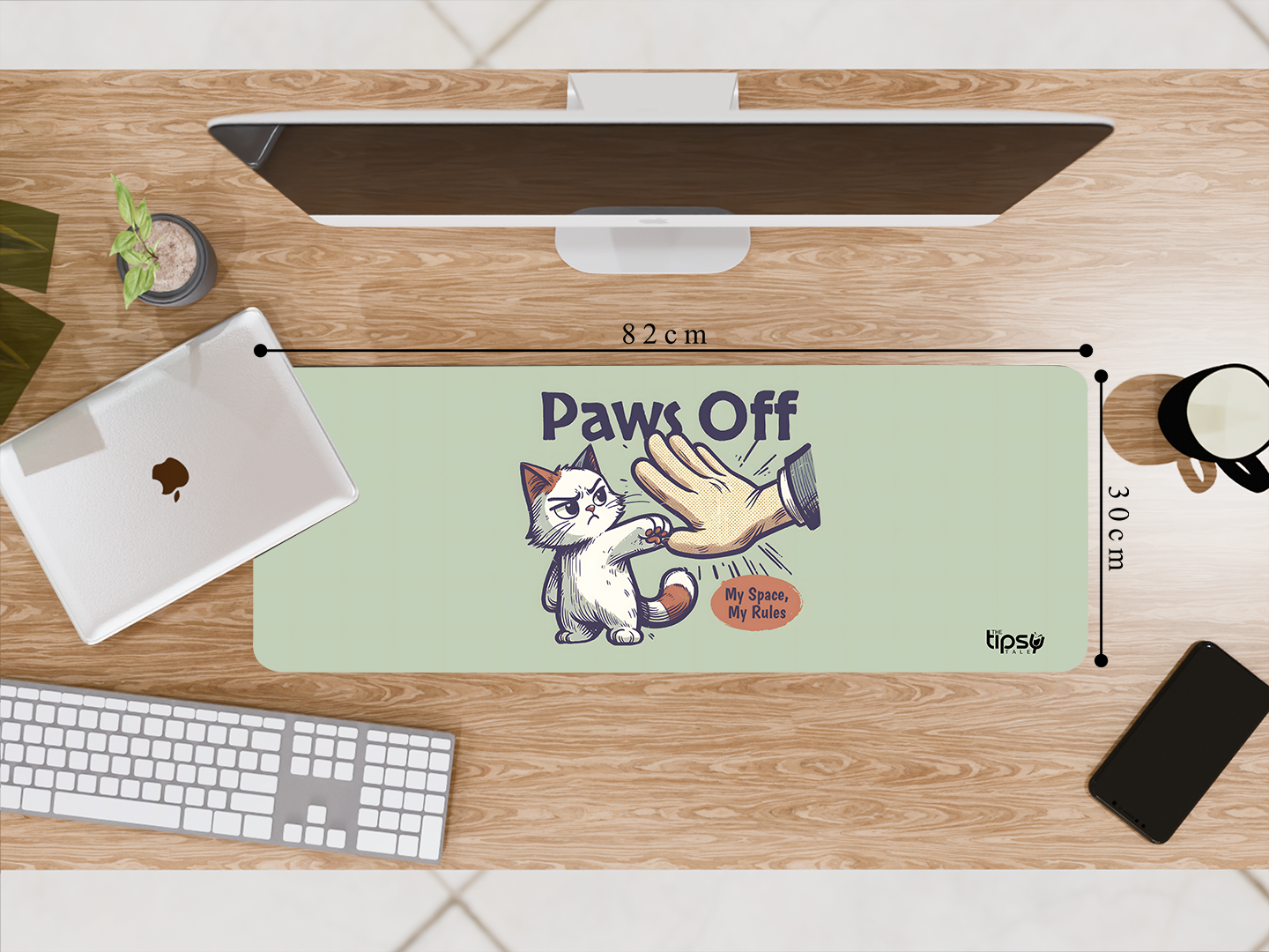 "Nine Lives, Zero Fears" Gaming Mousepad Elevate Your Gaming Experience