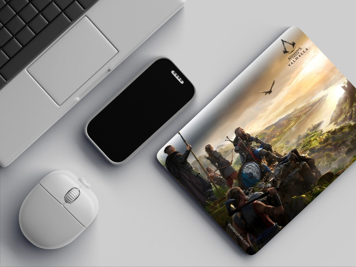 "ASSASSINS CREED VALHALLA VIKINGS" Mousepad Enhance Your Workspace with Style