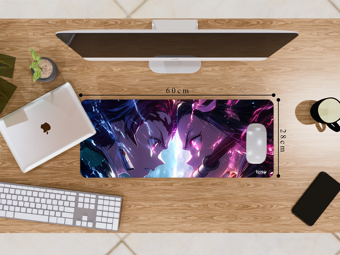 "TANJIRO KAMADO AND NEZUKO KAMADO - DEMON SLAYER ANIME" Gaming Mousepad- Elevate Your Gaming Experience