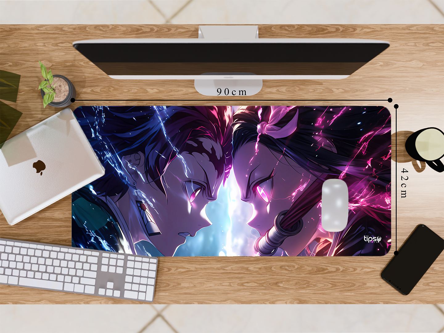 "TANJIRO KAMADO AND NEZUKO KAMADO - DEMON SLAYER ANIME" Gaming Mousepad- Elevate Your Gaming Experience