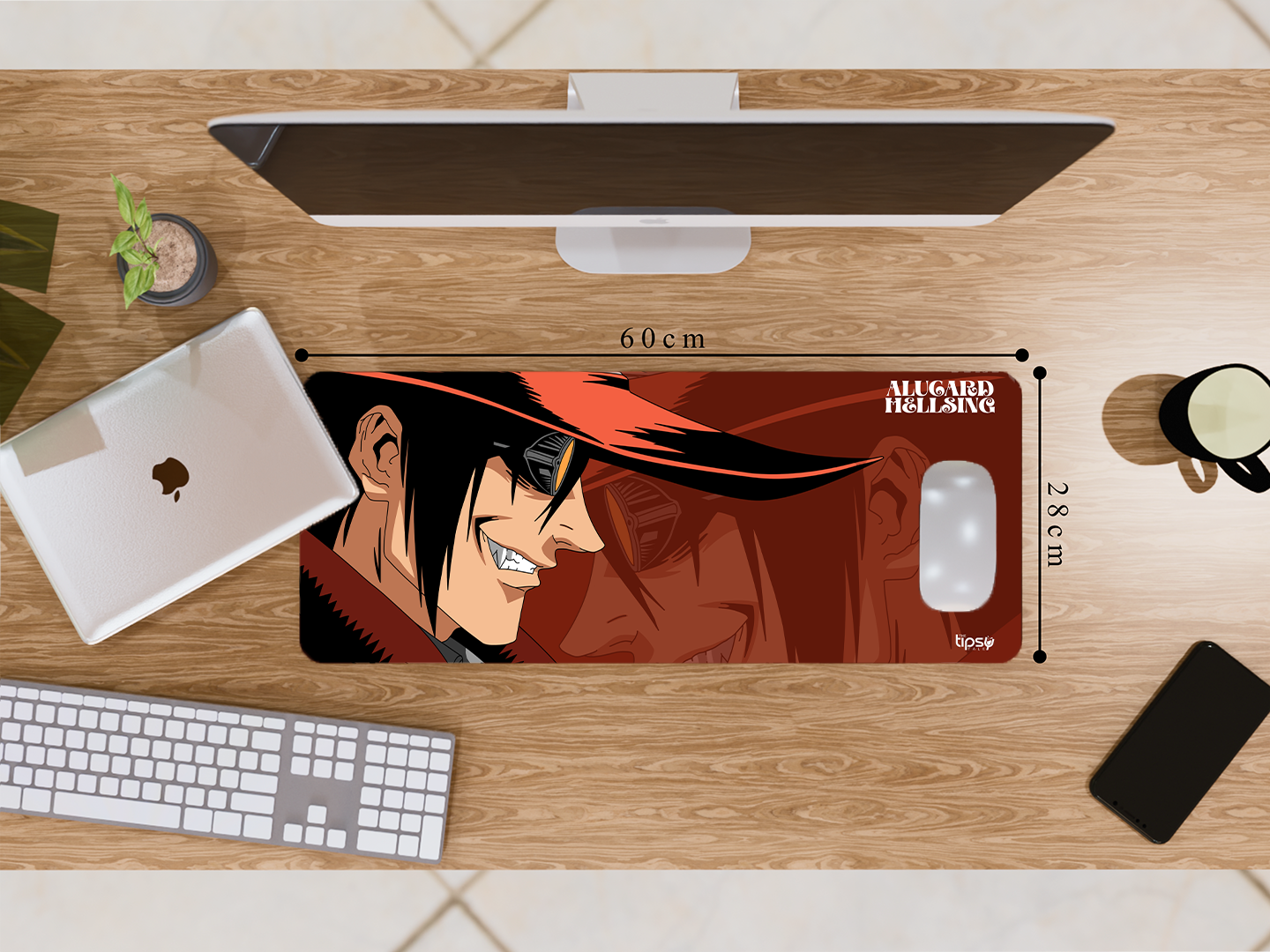 "ALUCARD - HELLSING ANIME" Gaming Mousepad- Elevate Your Gaming Experience