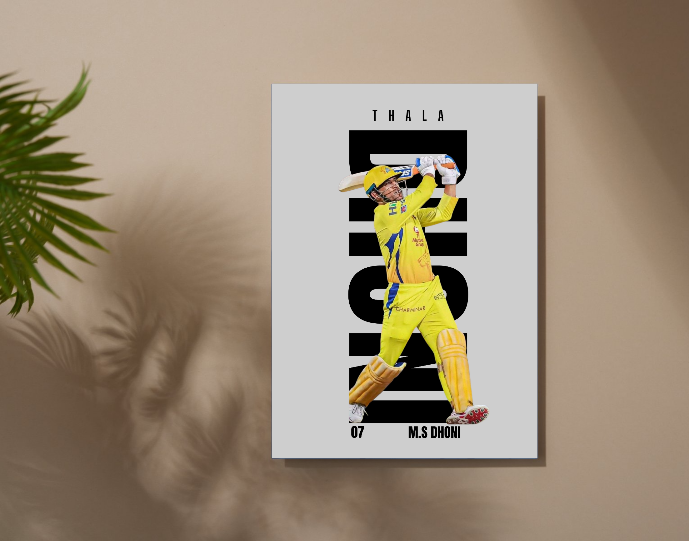"MS Dhoni: Thala #07"- Shiny & Sturdy Metallic Poster Art That Pops & Sticks