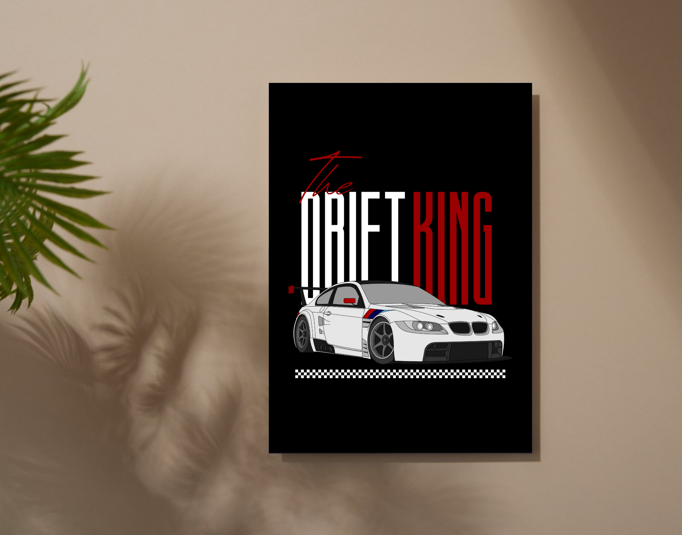 "DRIFT KING- CAR"- Shiny & Sturdy Metallic Poster Art That Pops & Sticks (Literally!)