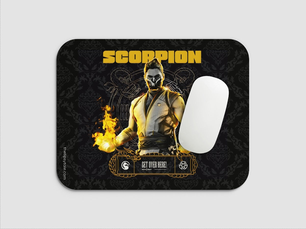"SCORPION- GET OVER HERE" Mousepad Enhance Your Workspace with Style