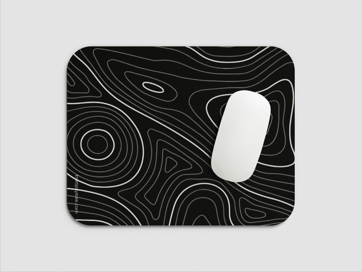 "Abstract wood wave black" Mousepad Enhance Your Workspace with Style