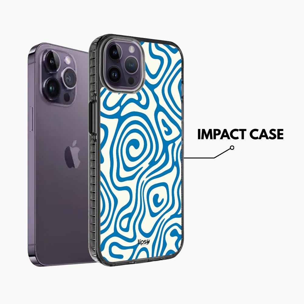 "Blue Minimal Pattern" -Mobile Covers Shock Resistant, Slim & Stylish Cases