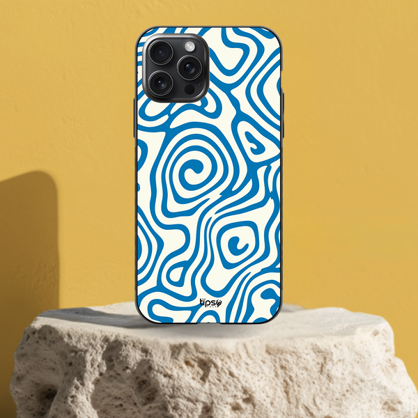 "Blue Minimal Pattern" -Mobile Covers Shock Resistant, Slim & Stylish Cases