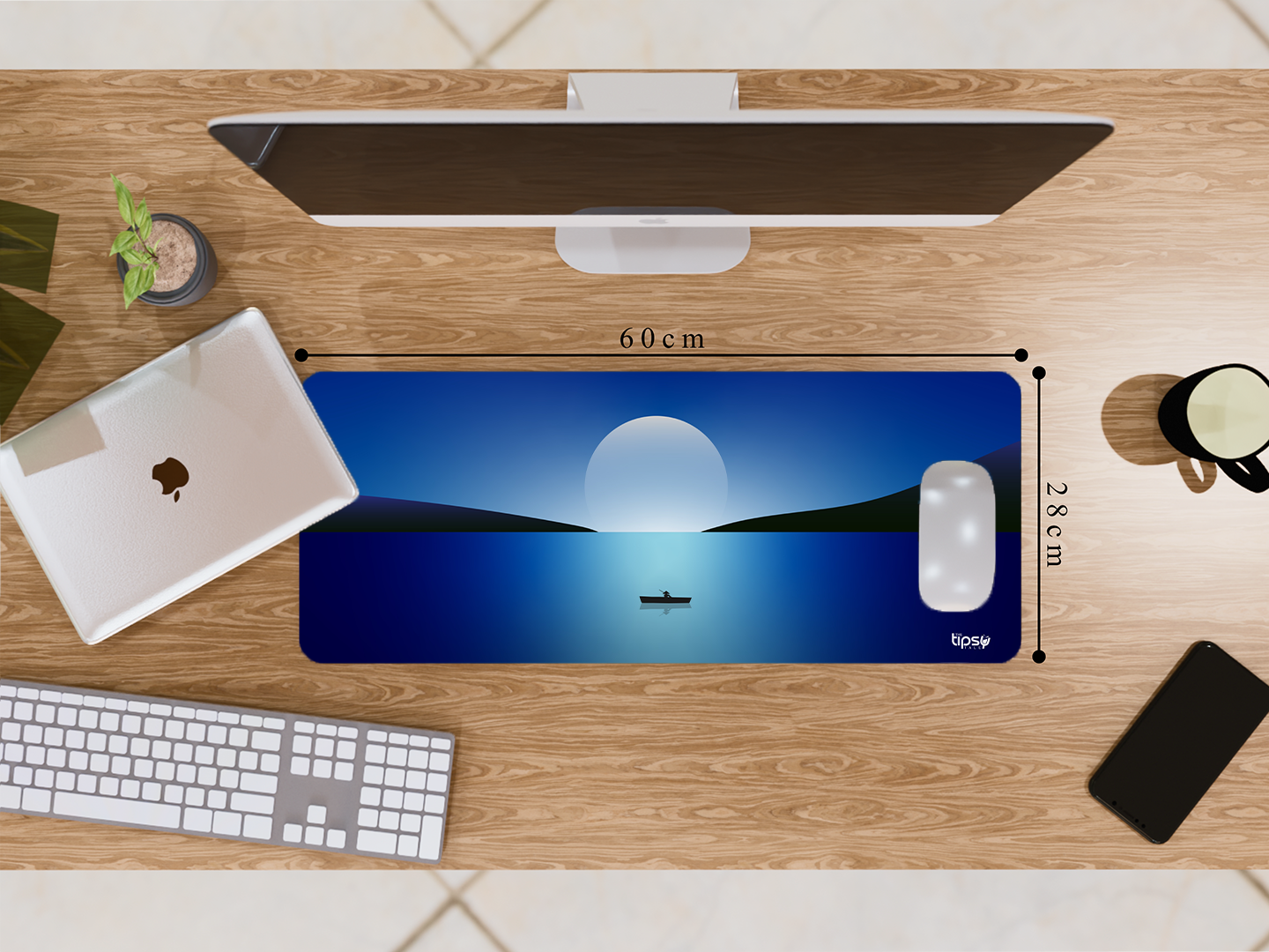 "MOON NIGHT SEASCAPE SALING" Gaming Mousepad- Elevate Your Gaming Experience