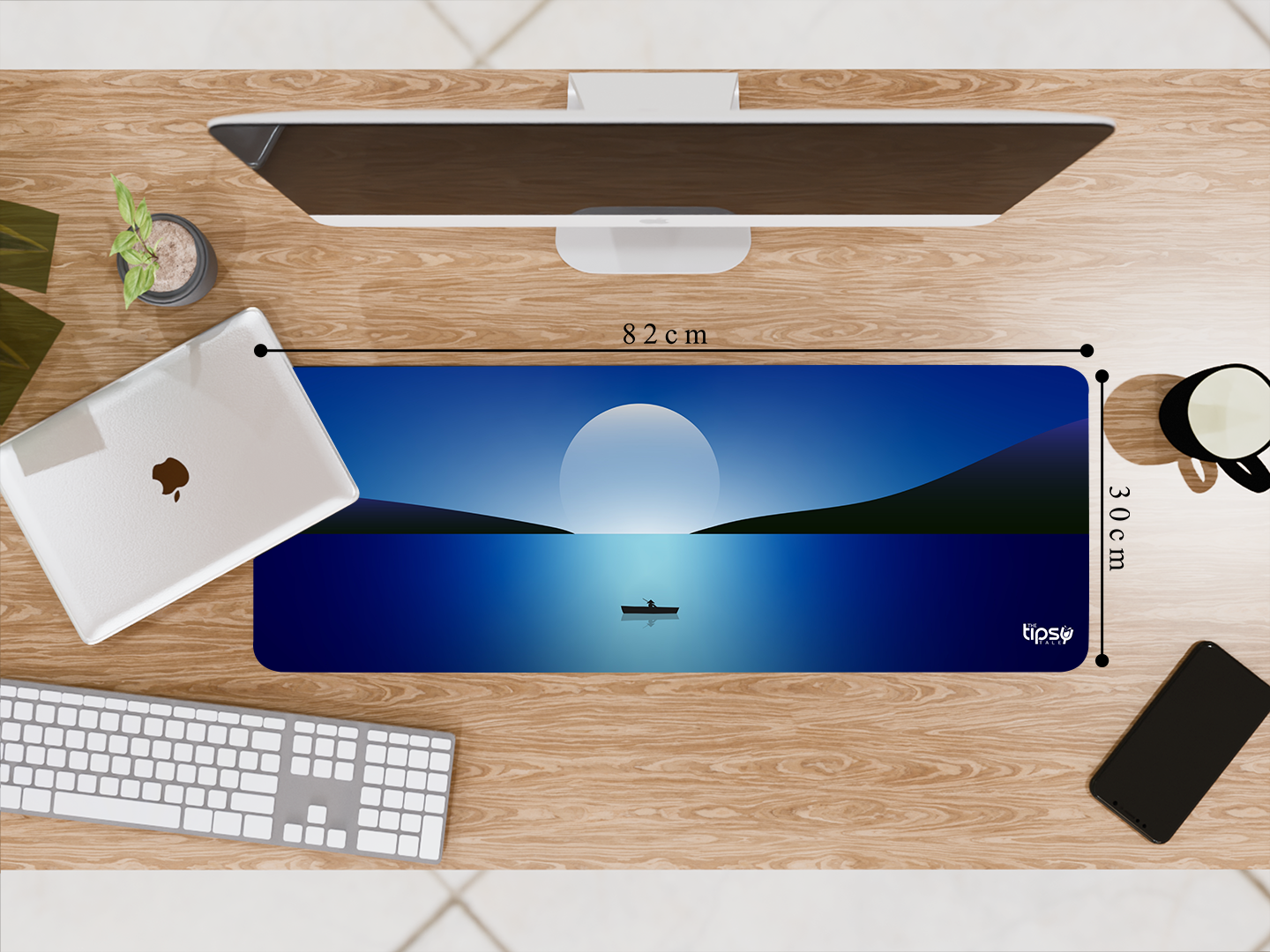 "MOON NIGHT SEASCAPE SALING" Gaming Mousepad- Elevate Your Gaming Experience