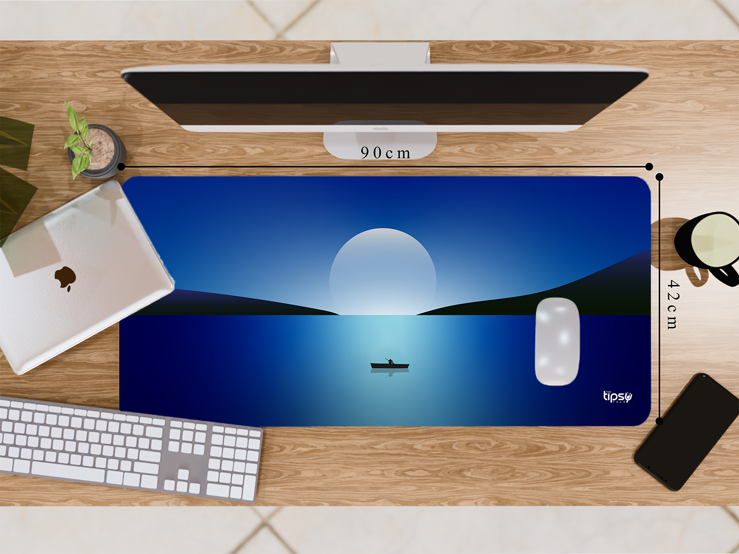 "MOON NIGHT SEASCAPE SALING" Gaming Mousepad- Elevate Your Gaming Experience