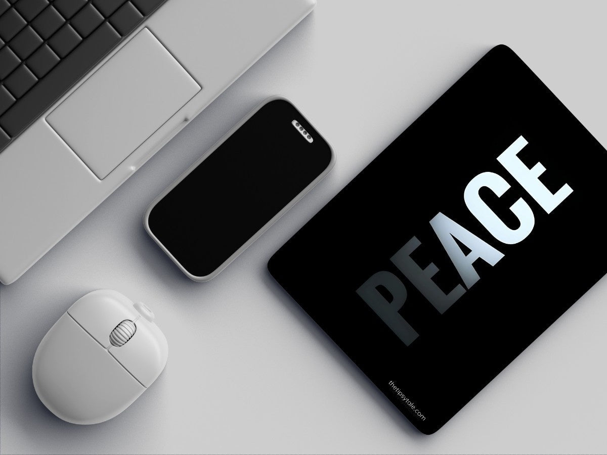 "PEACE" Mousepad Enhance Your Workspace with Style