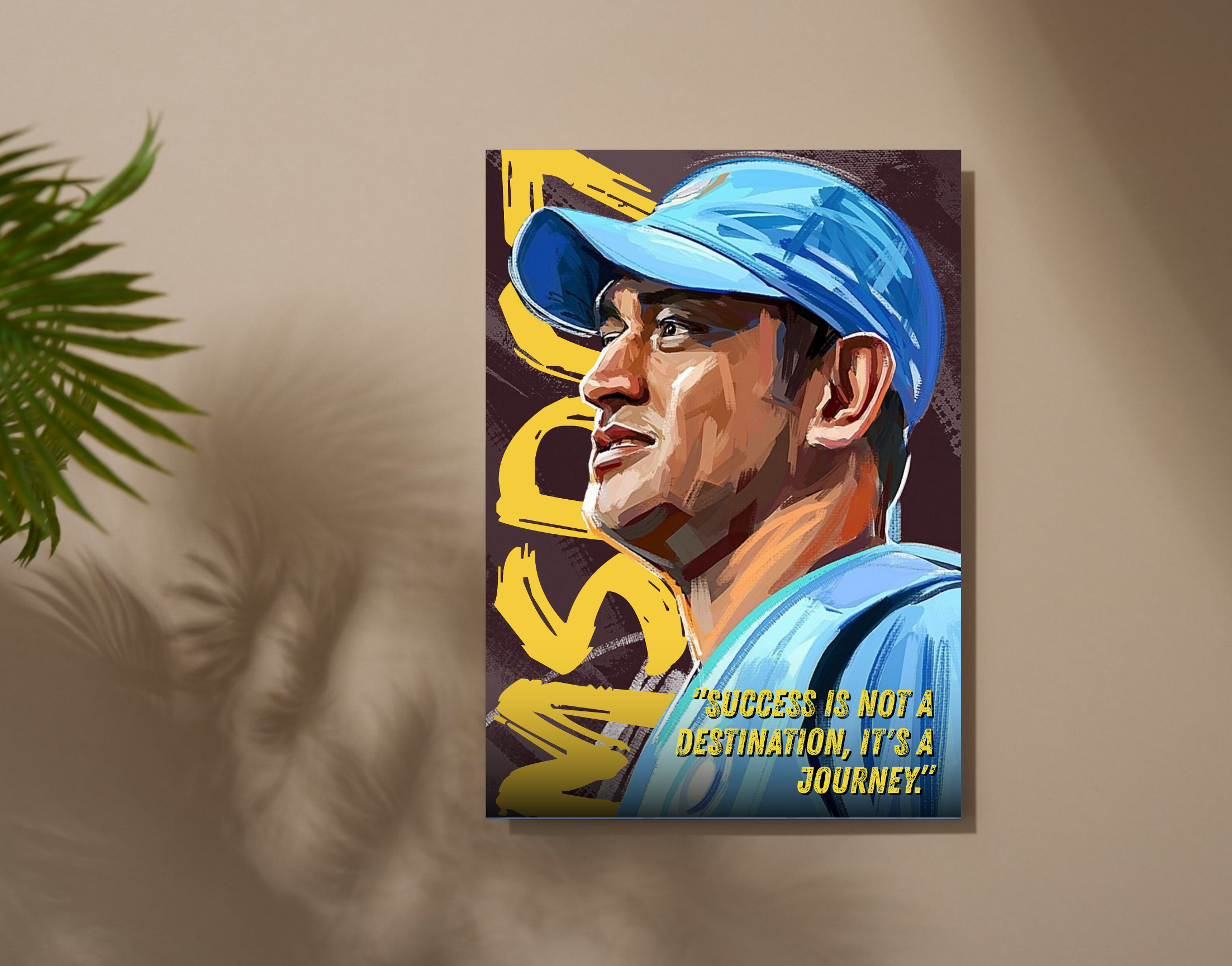 "Captain Cool’s Rule: Progress Over Praise"- Shiny & Sturdy Metallic Poster Art That Pops & Sticks