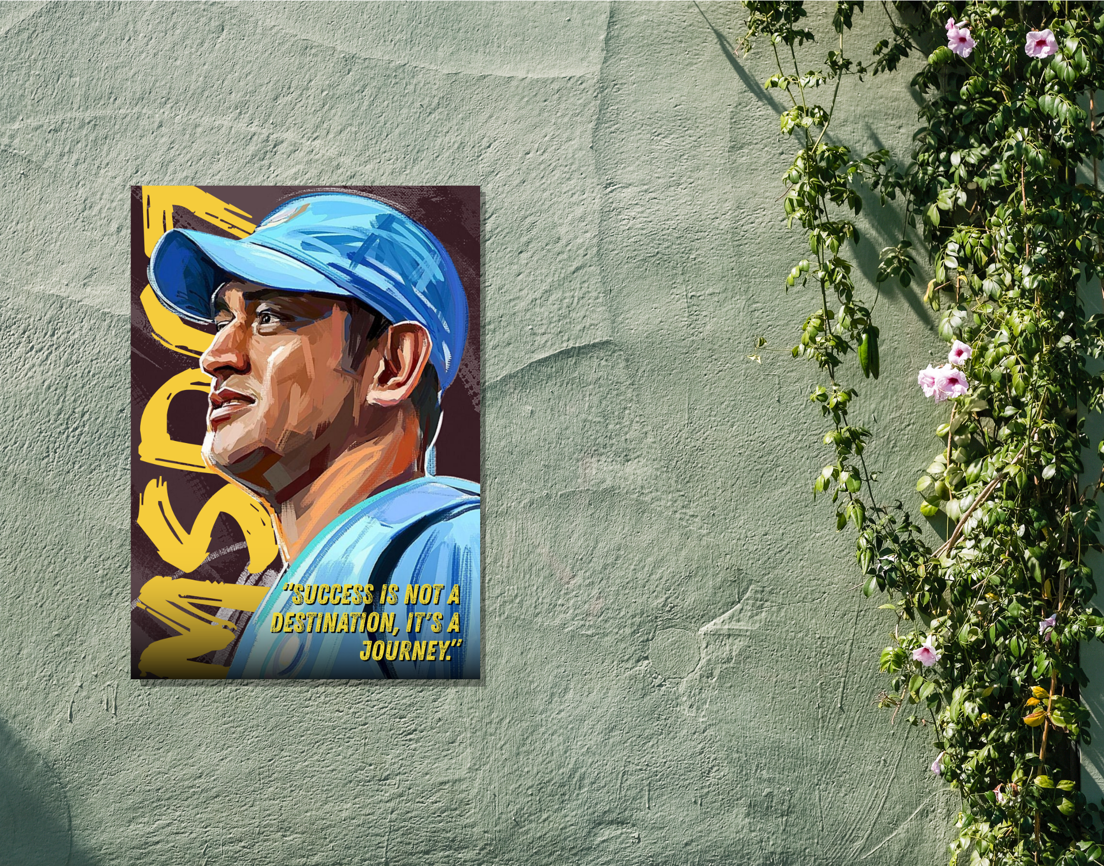 "Captain Cool’s Rule: Progress Over Praise"- Shiny & Sturdy Metallic Poster Art That Pops & Sticks