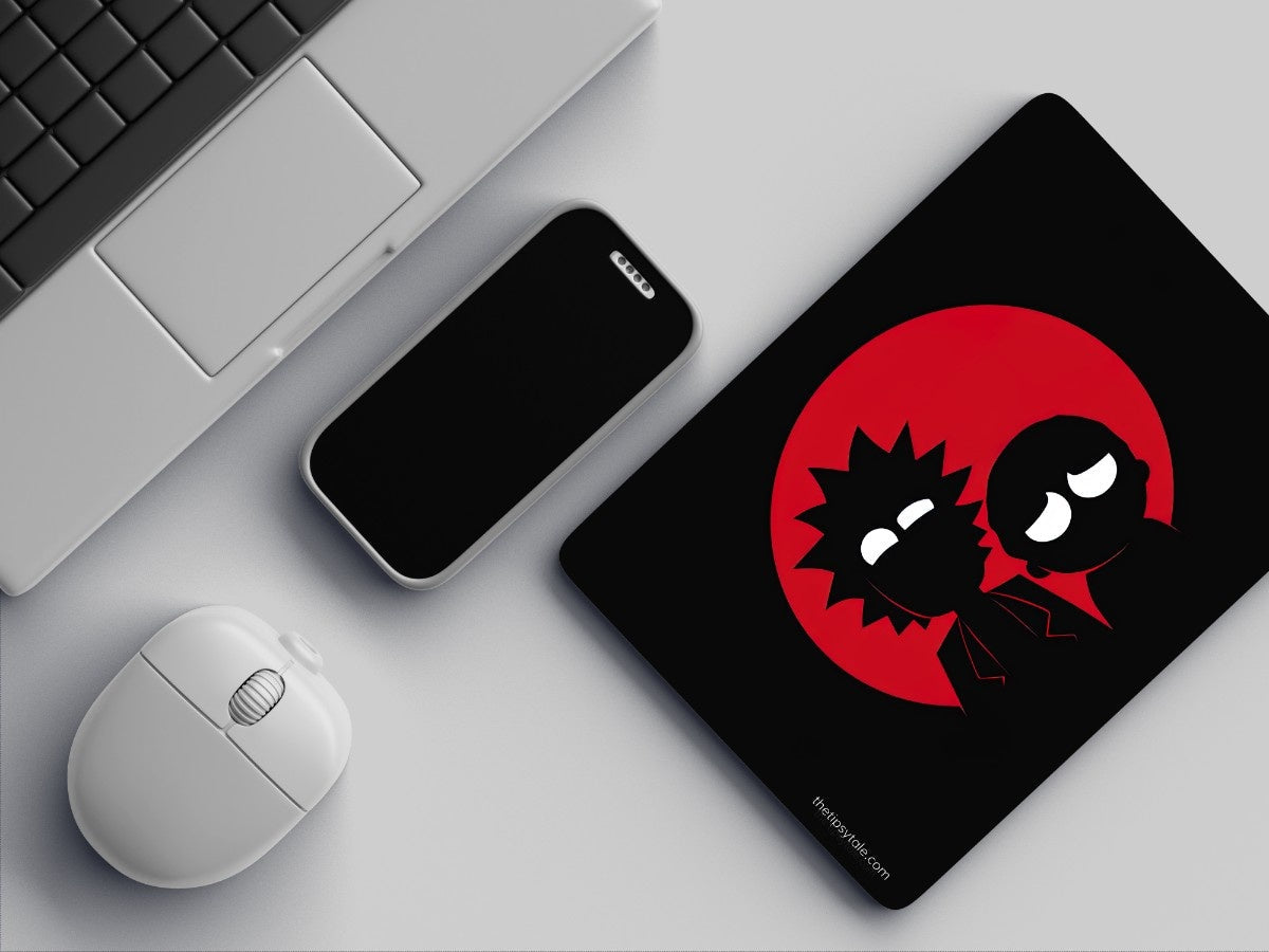 "SCARED RICK AND MORTY" Mousepad Enhance Your Workspace with Style