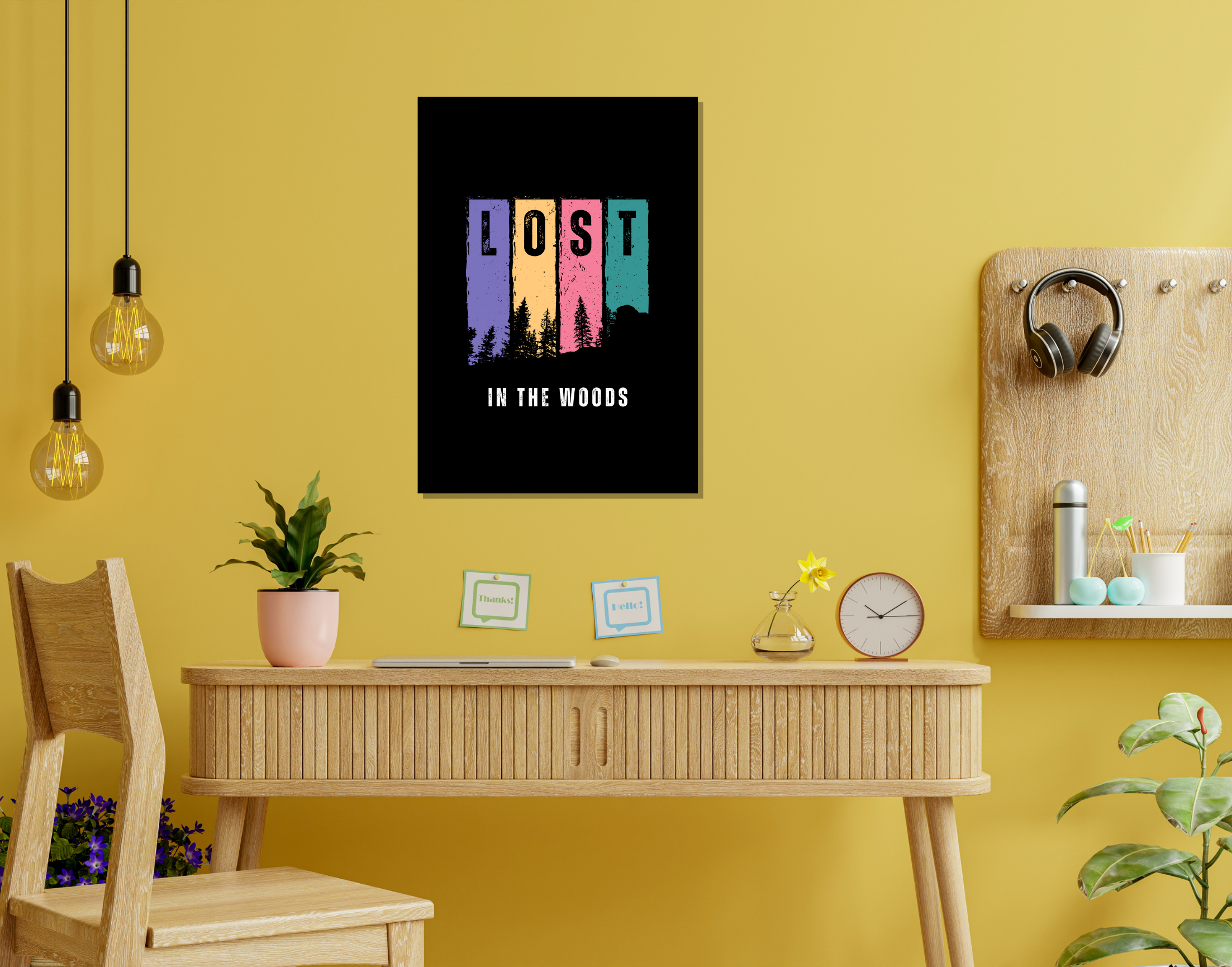 "LOST IN THE WOOD"- Shiny & Sturdy Metallic Poster Art That Pops & Sticks (Literally!)