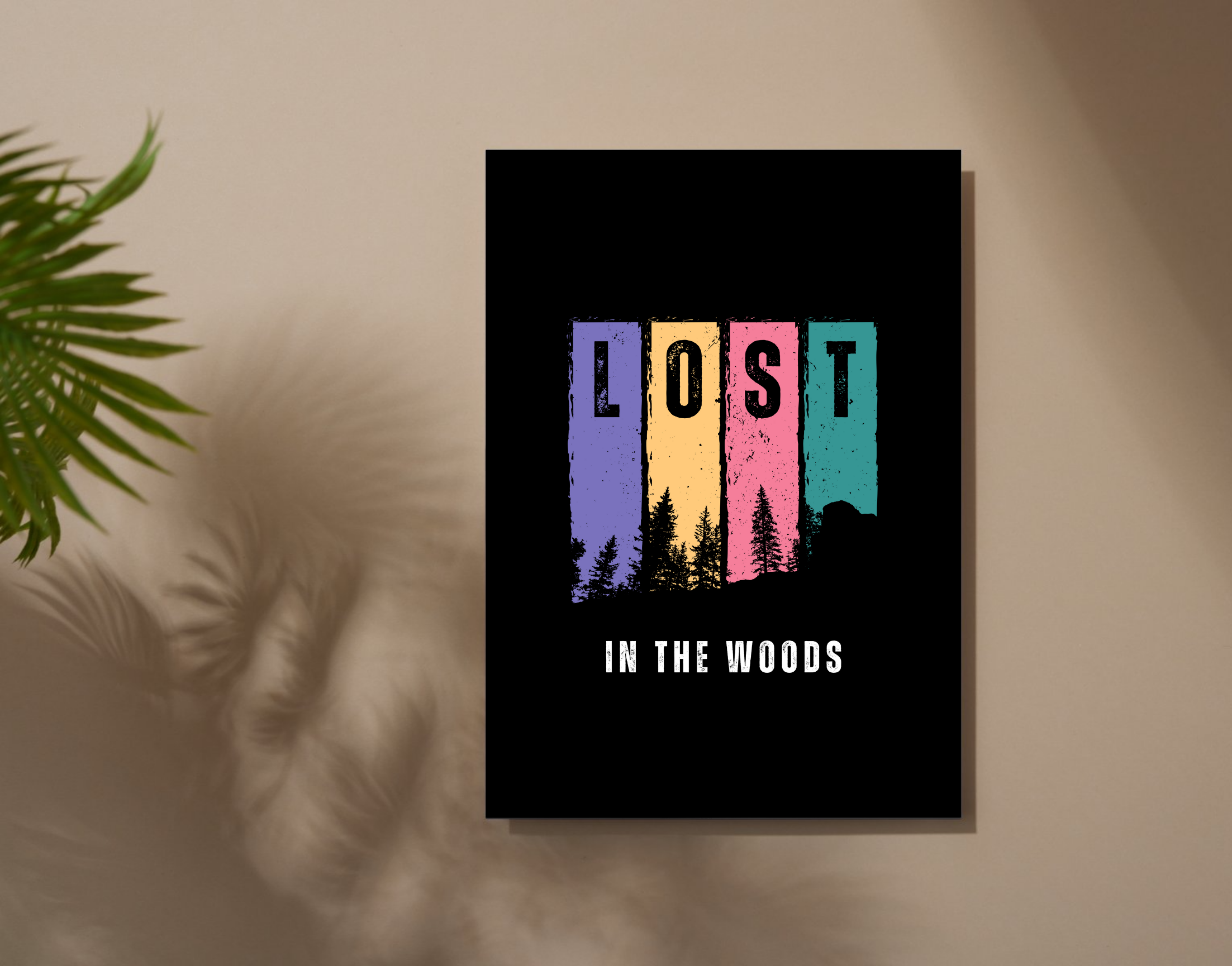 "LOST IN THE WOOD"- Shiny & Sturdy Metallic Poster Art That Pops & Sticks (Literally!)