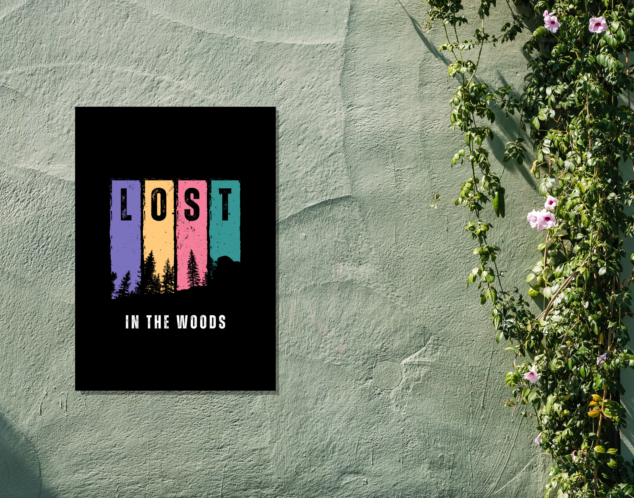 "LOST IN THE WOOD"- Shiny & Sturdy Metallic Poster Art That Pops & Sticks (Literally!)