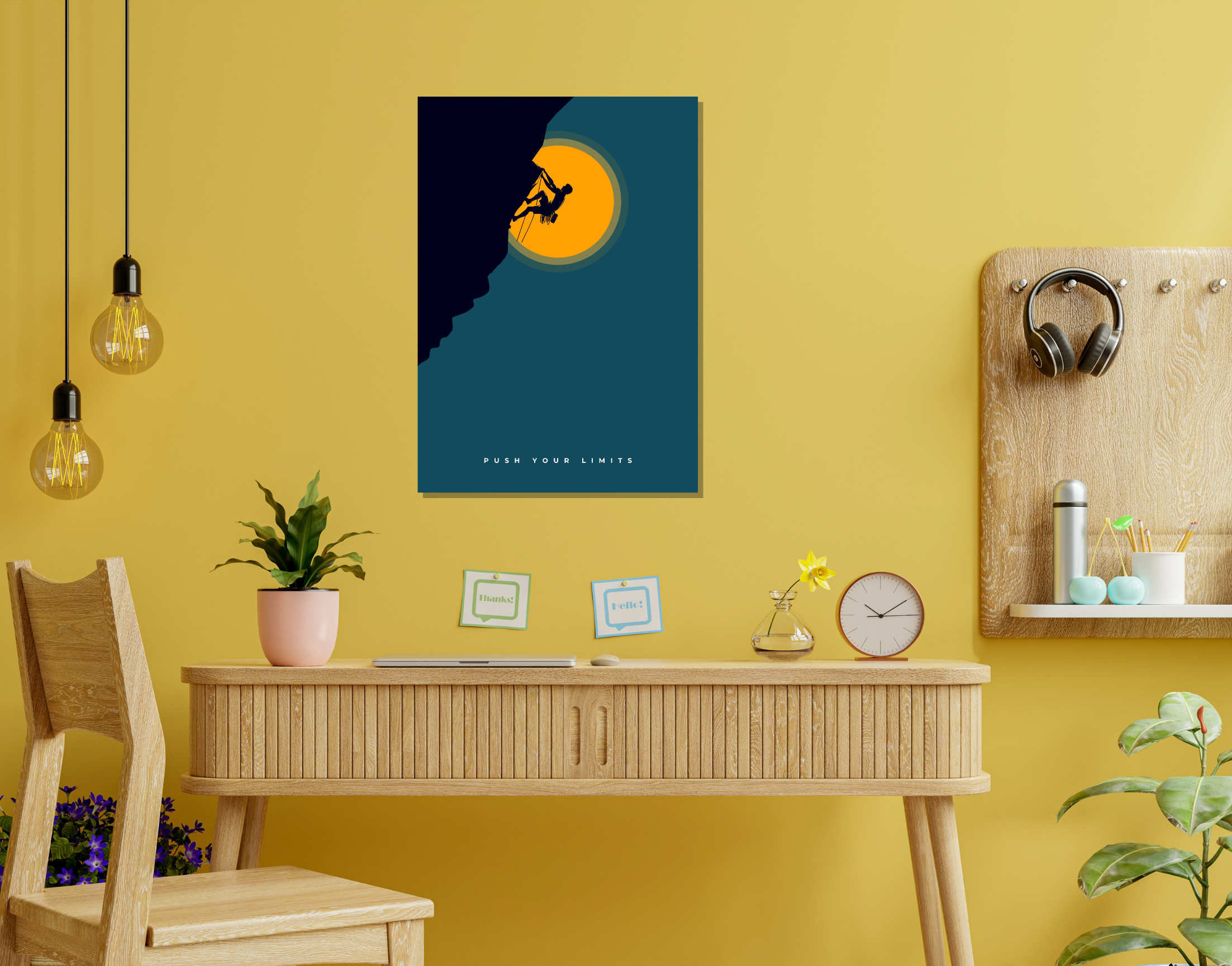 "PUSH YOUR LIMIT"- ADVENTURE"- Shiny & Sturdy Metallic Poster Art That Pops & Sticks