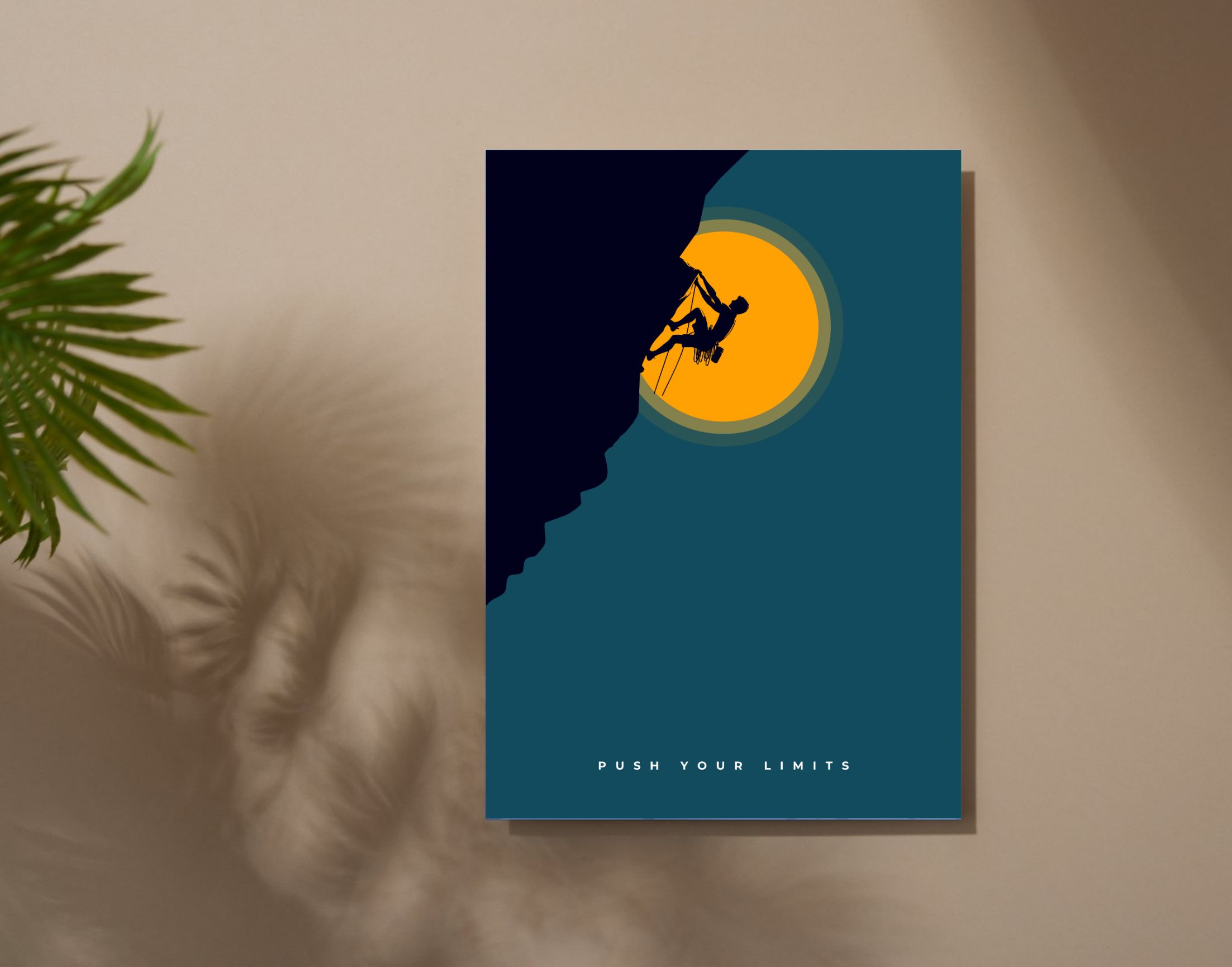 "PUSH YOUR LIMIT"- ADVENTURE"- Shiny & Sturdy Metallic Poster Art That Pops & Sticks