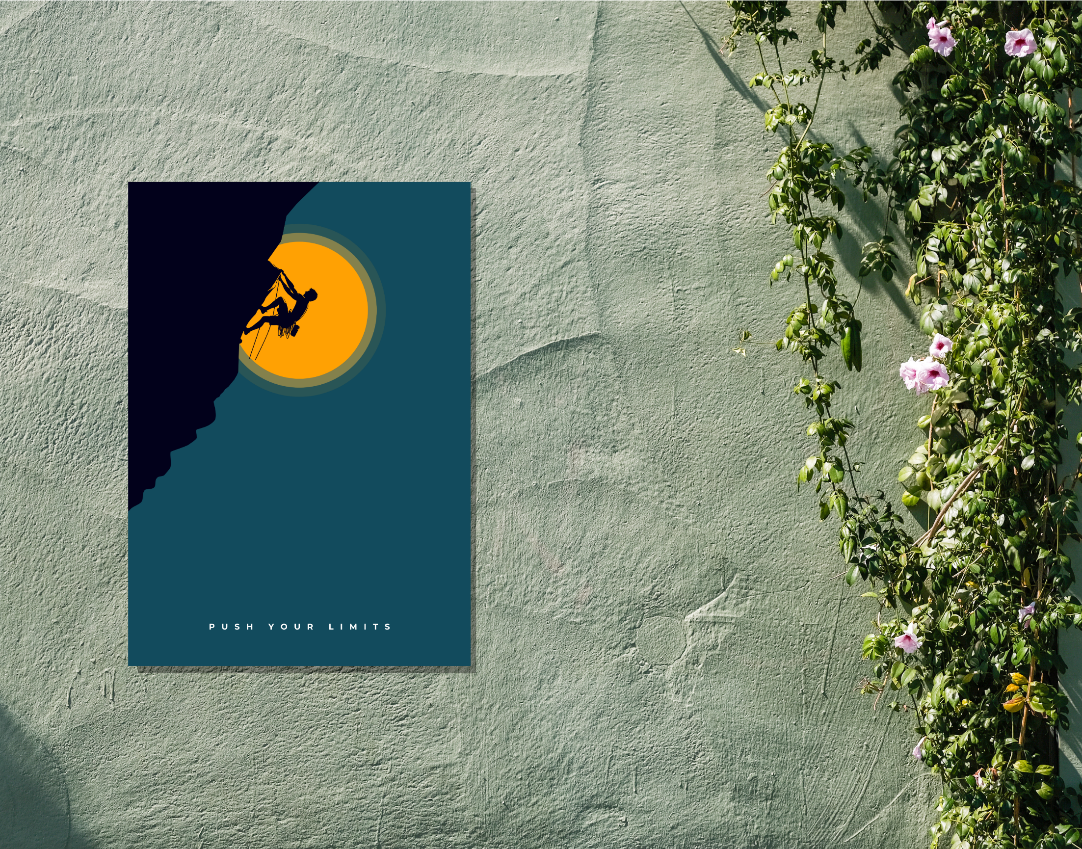 "PUSH YOUR LIMIT"- ADVENTURE"- Shiny & Sturdy Metallic Poster Art That Pops & Sticks