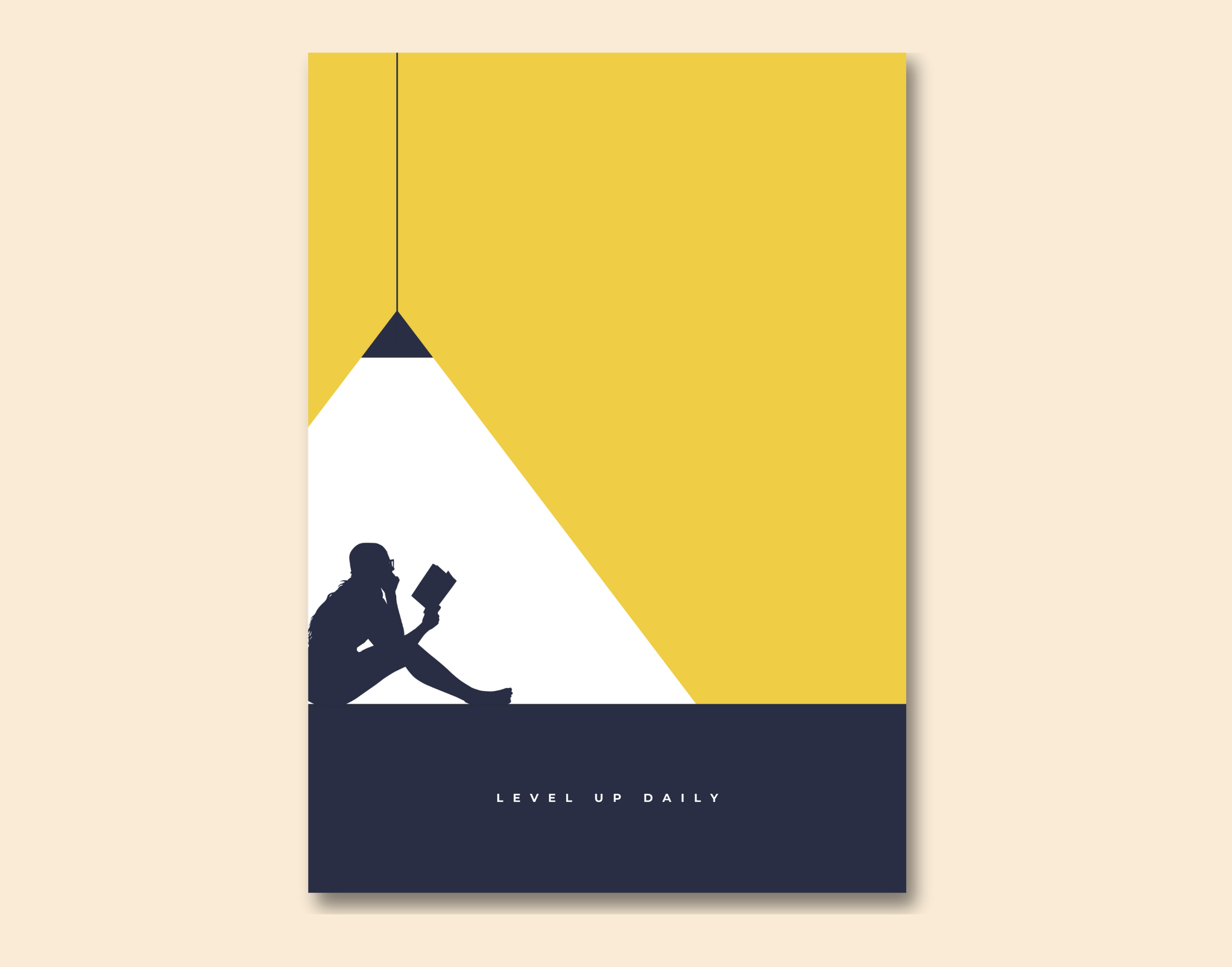 "LEVEL UP DAILY- KNOWLEDGE"- Shiny & Sturdy Metallic Poster Art That Pops & Sticks