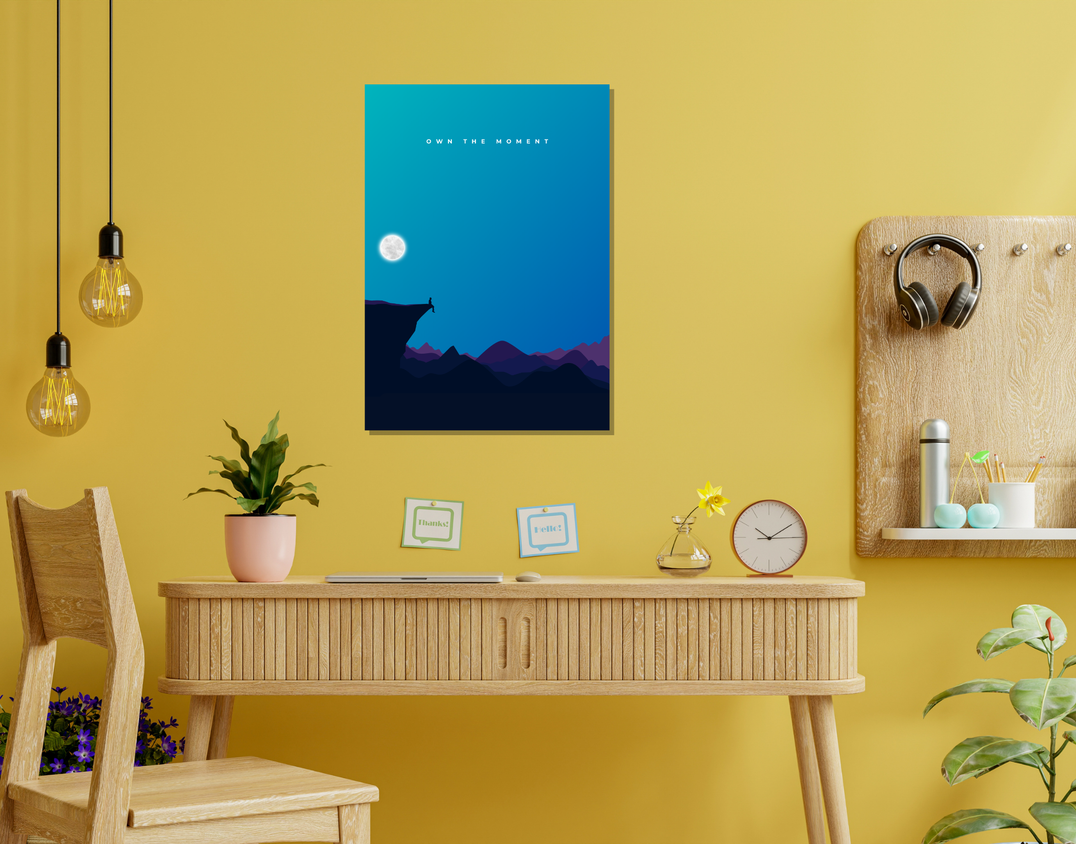 "OWN THE MOMENT- ADVENTURE "- Shiny & Sturdy Metallic Poster Art That Pops & Sticks