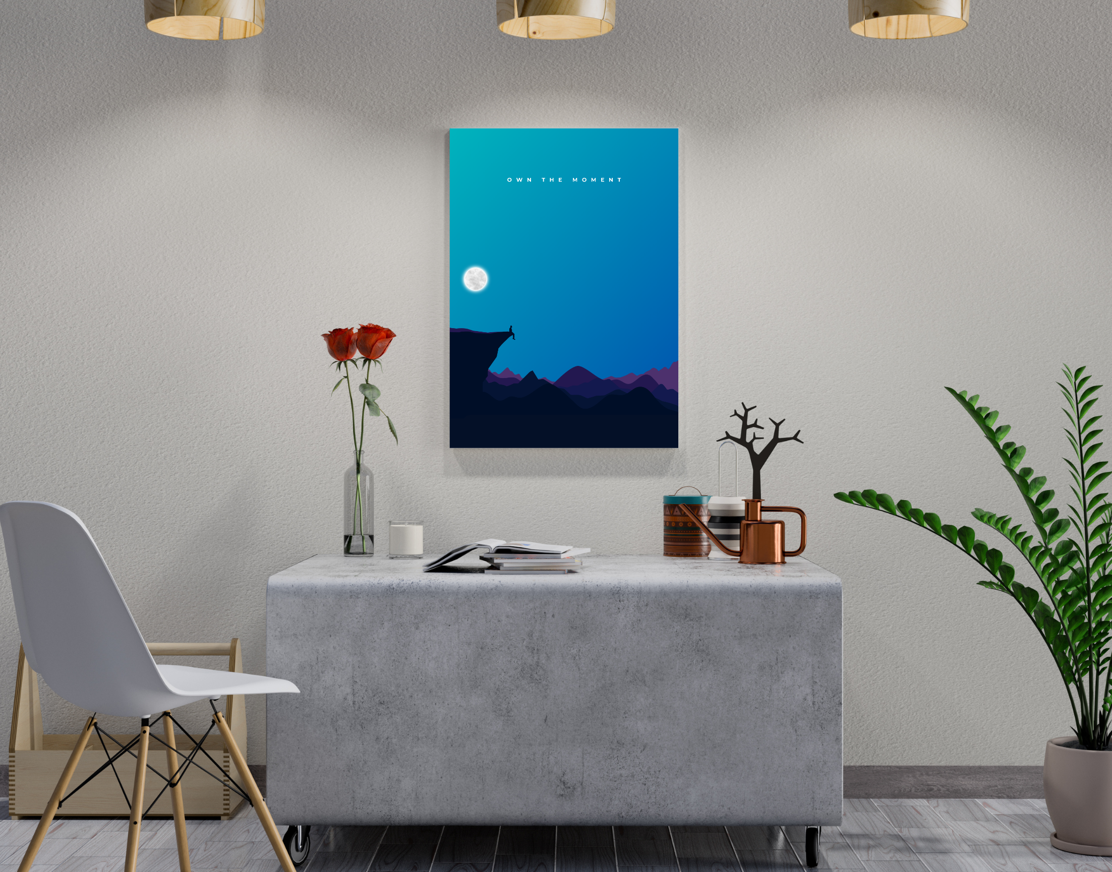 "OWN THE MOMENT- ADVENTURE "- Shiny & Sturdy Metallic Poster Art That Pops & Sticks