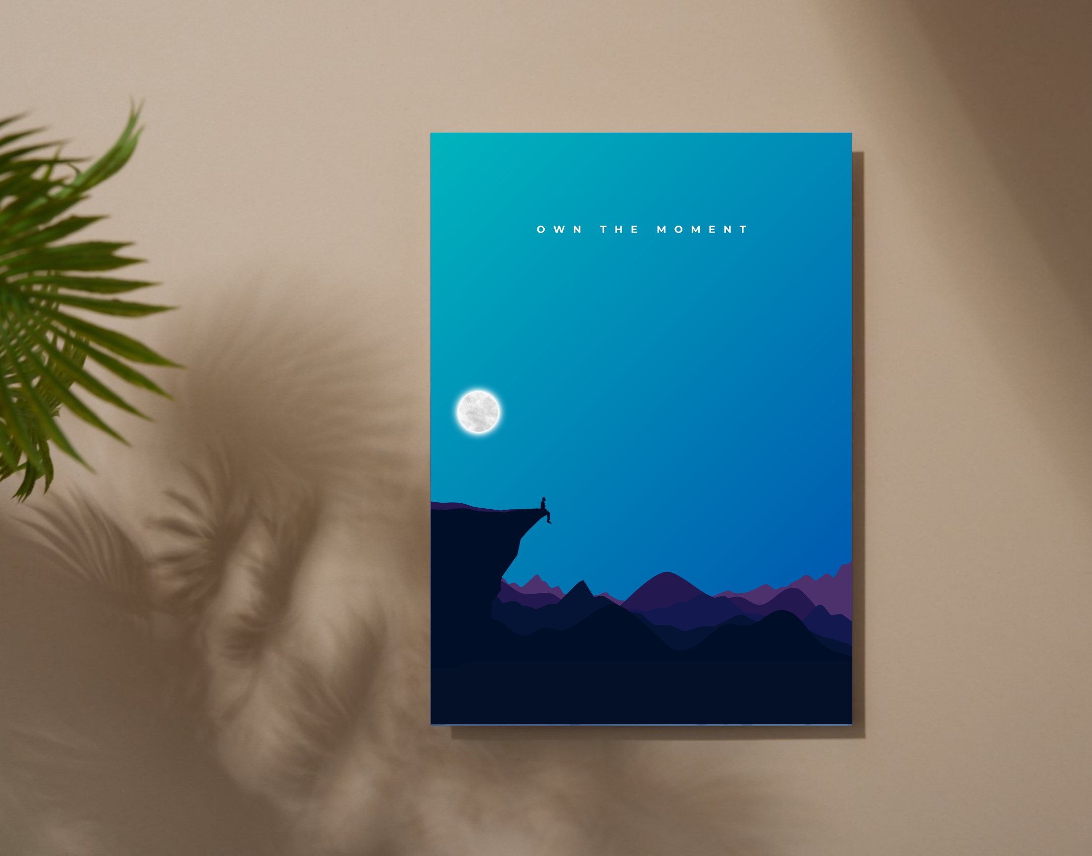 "OWN THE MOMENT- ADVENTURE "- Shiny & Sturdy Metallic Poster Art That Pops & Sticks