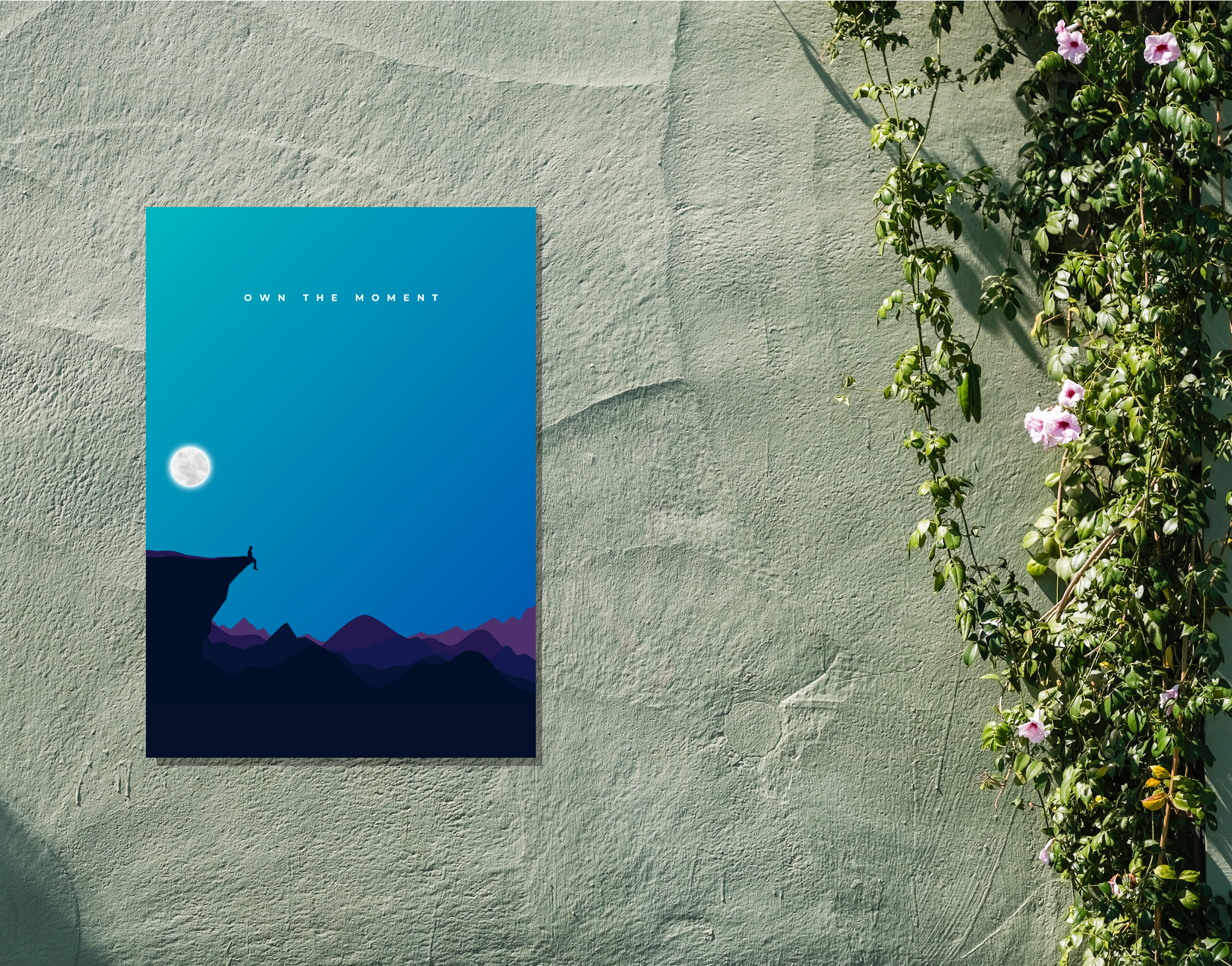 "OWN THE MOMENT- ADVENTURE "- Shiny & Sturdy Metallic Poster Art That Pops & Sticks