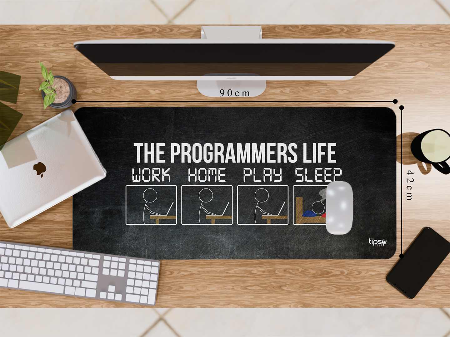 "THE PROGRAMMERS LIFE: WORK| HOME| PLAY| SLEEP" Gaming Mousepad- Elevate Your Gaming Experience