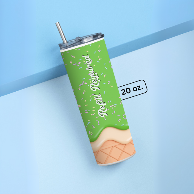 "PISTA ICECREAM" Tumbler with Metal Straw