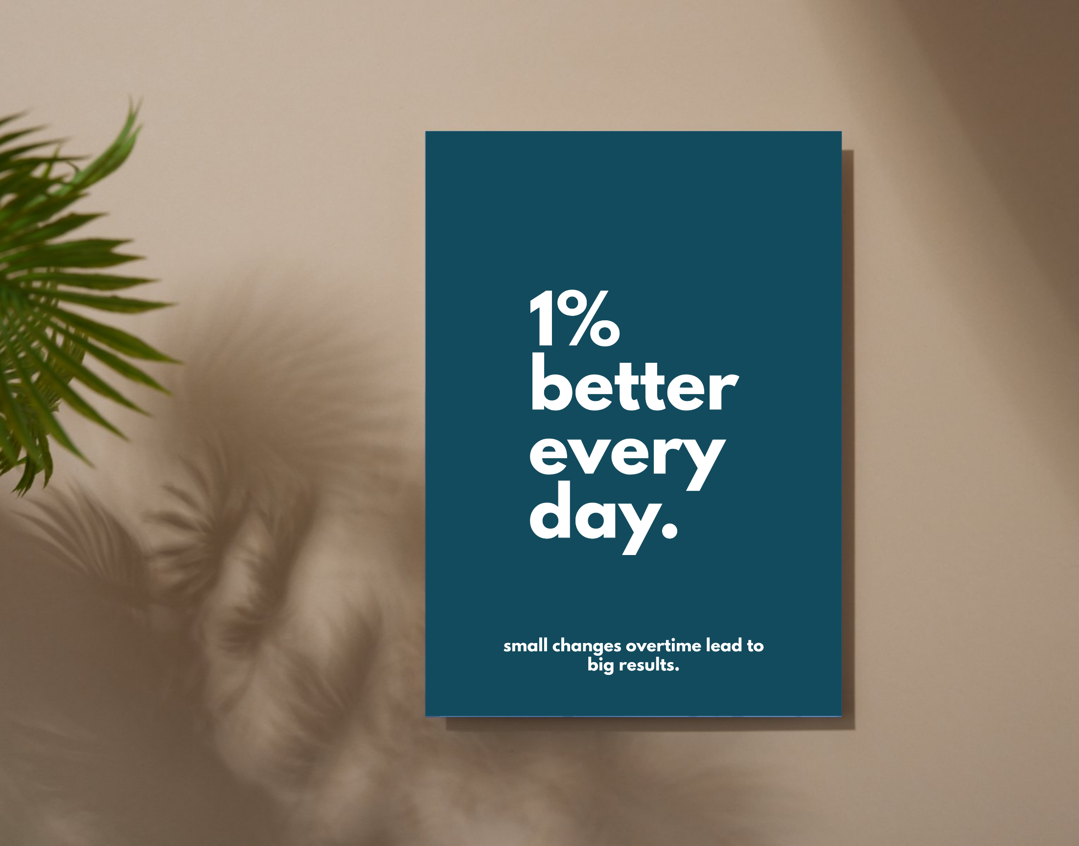 "1% BETTER EVERY DAY"- Shiny & Sturdy Metallic Poster Art That Pops & Sticks