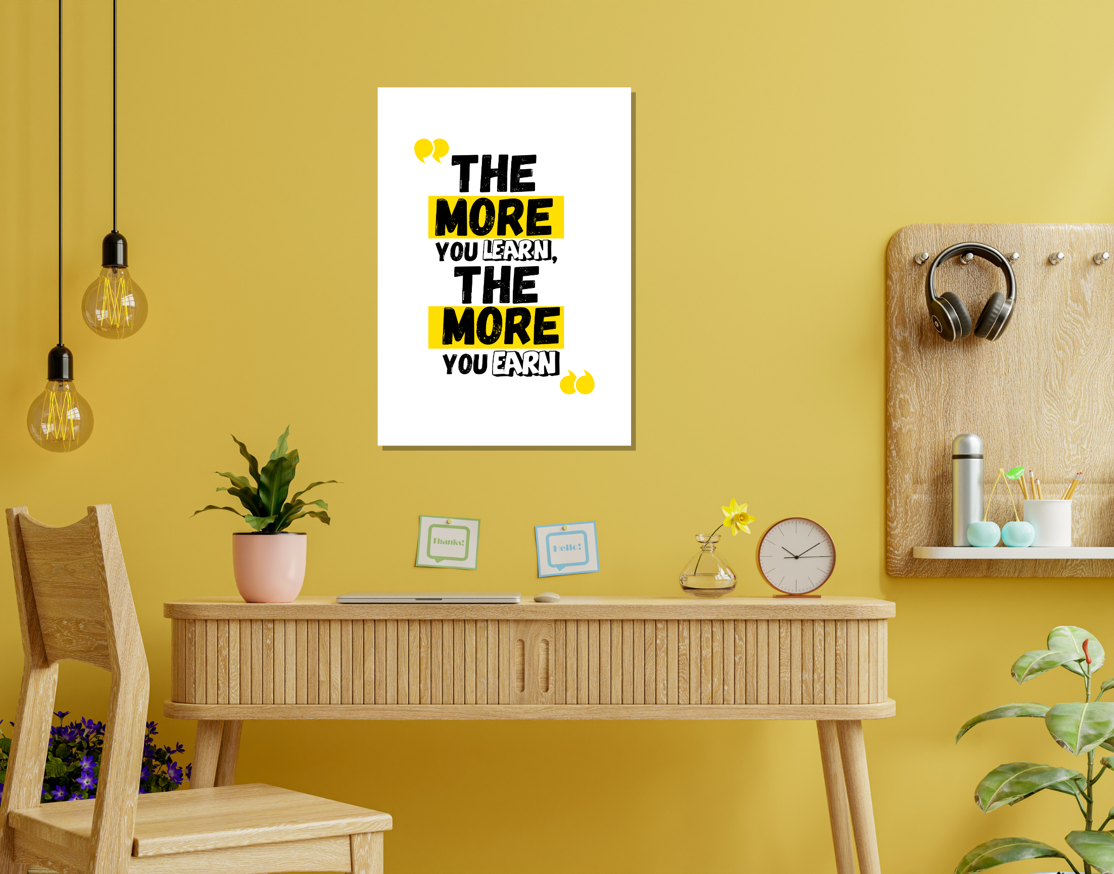 "WORK MOTIVATION~ MONEY$"- Shiny & Sturdy Metallic Poster Art That Pops & Sticks