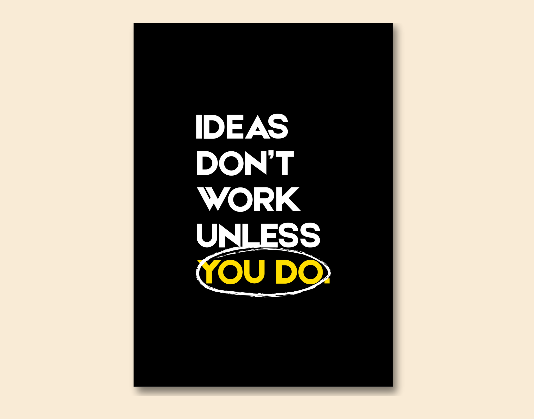 "EVERYDAY MOTIVATION #WORK"- Shiny & Sturdy Metallic Poster Art That Pops & Sticks