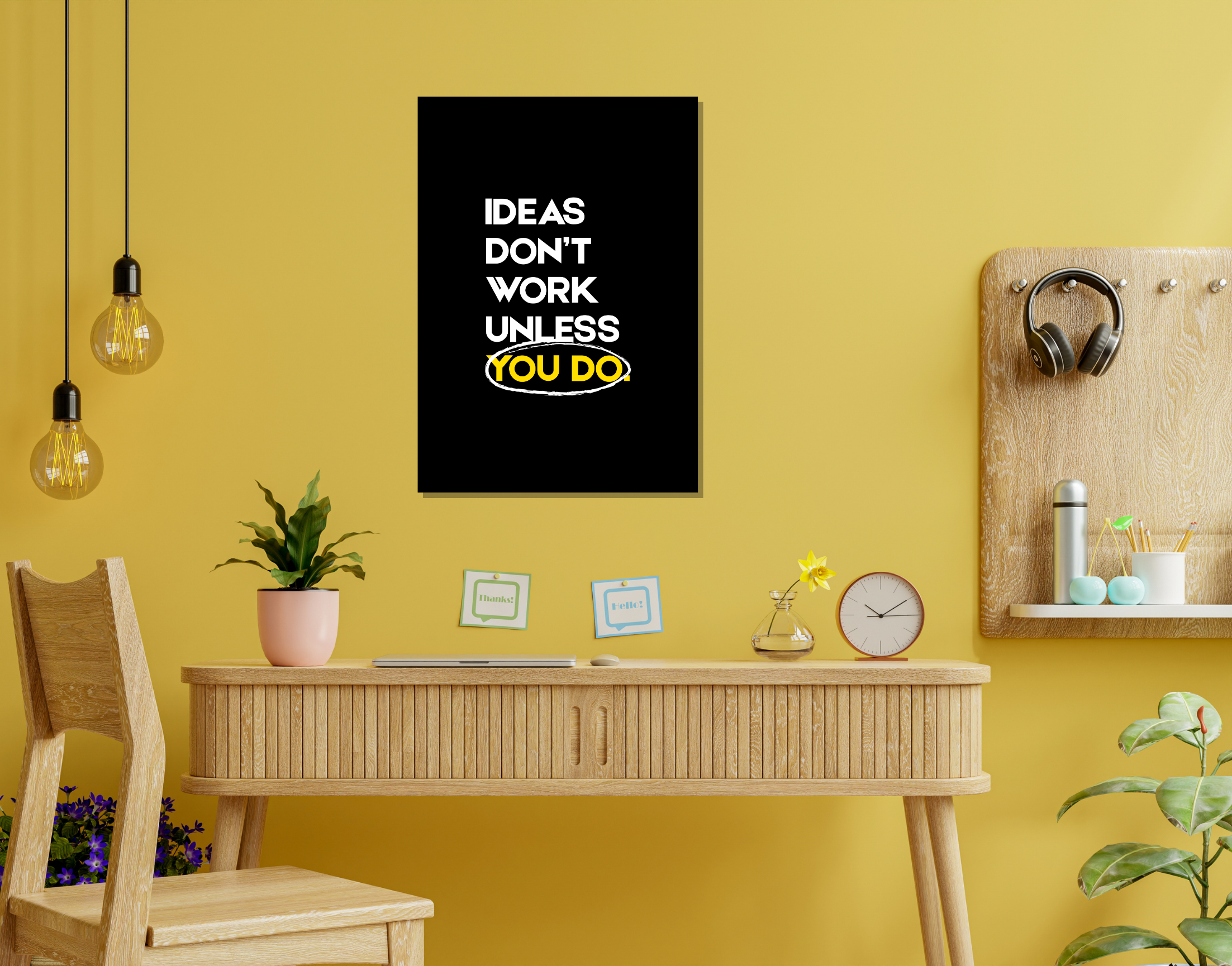 "EVERYDAY MOTIVATION #WORK"- Shiny & Sturdy Metallic Poster Art That Pops & Sticks