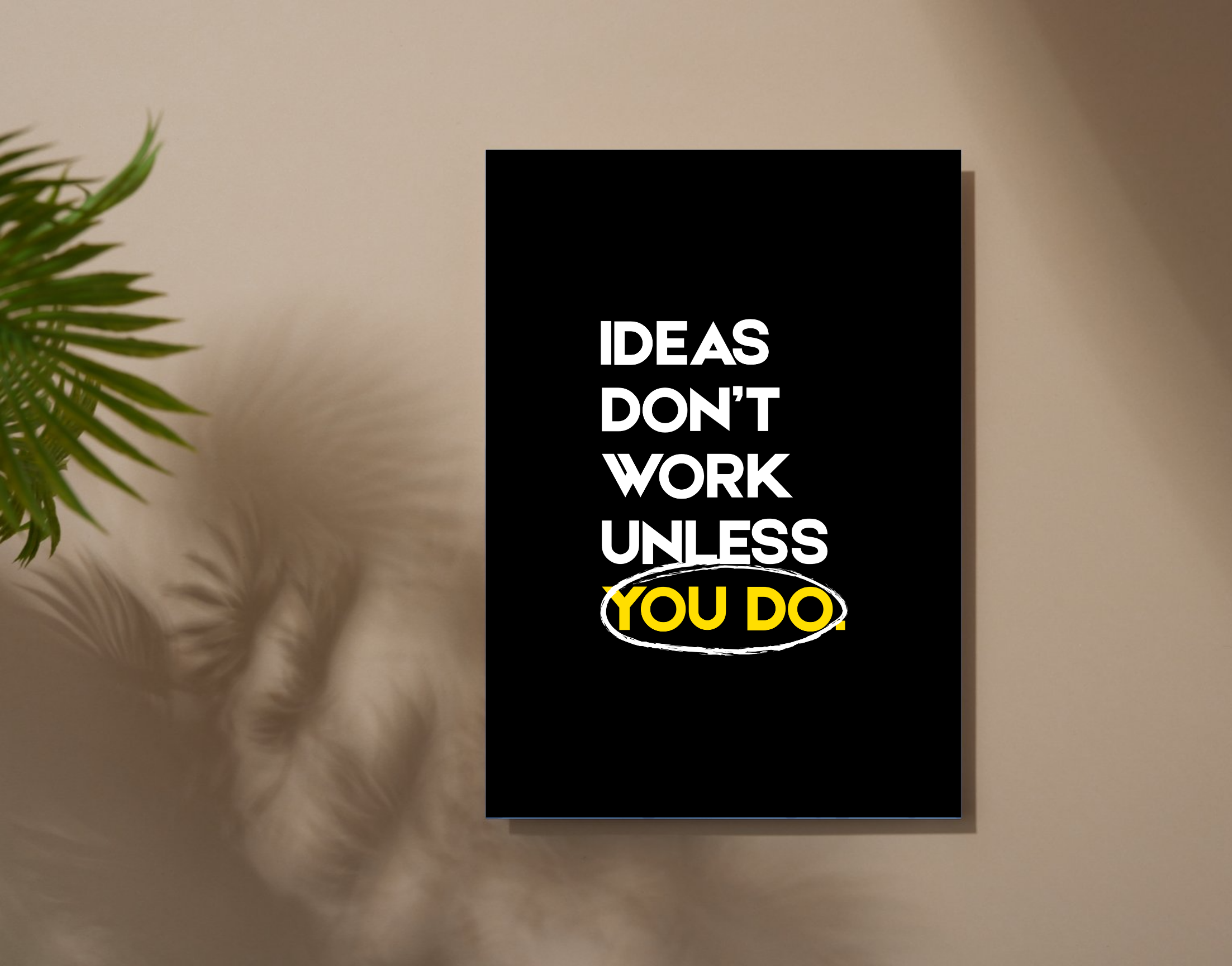 "EVERYDAY MOTIVATION #WORK"- Shiny & Sturdy Metallic Poster Art That Pops & Sticks