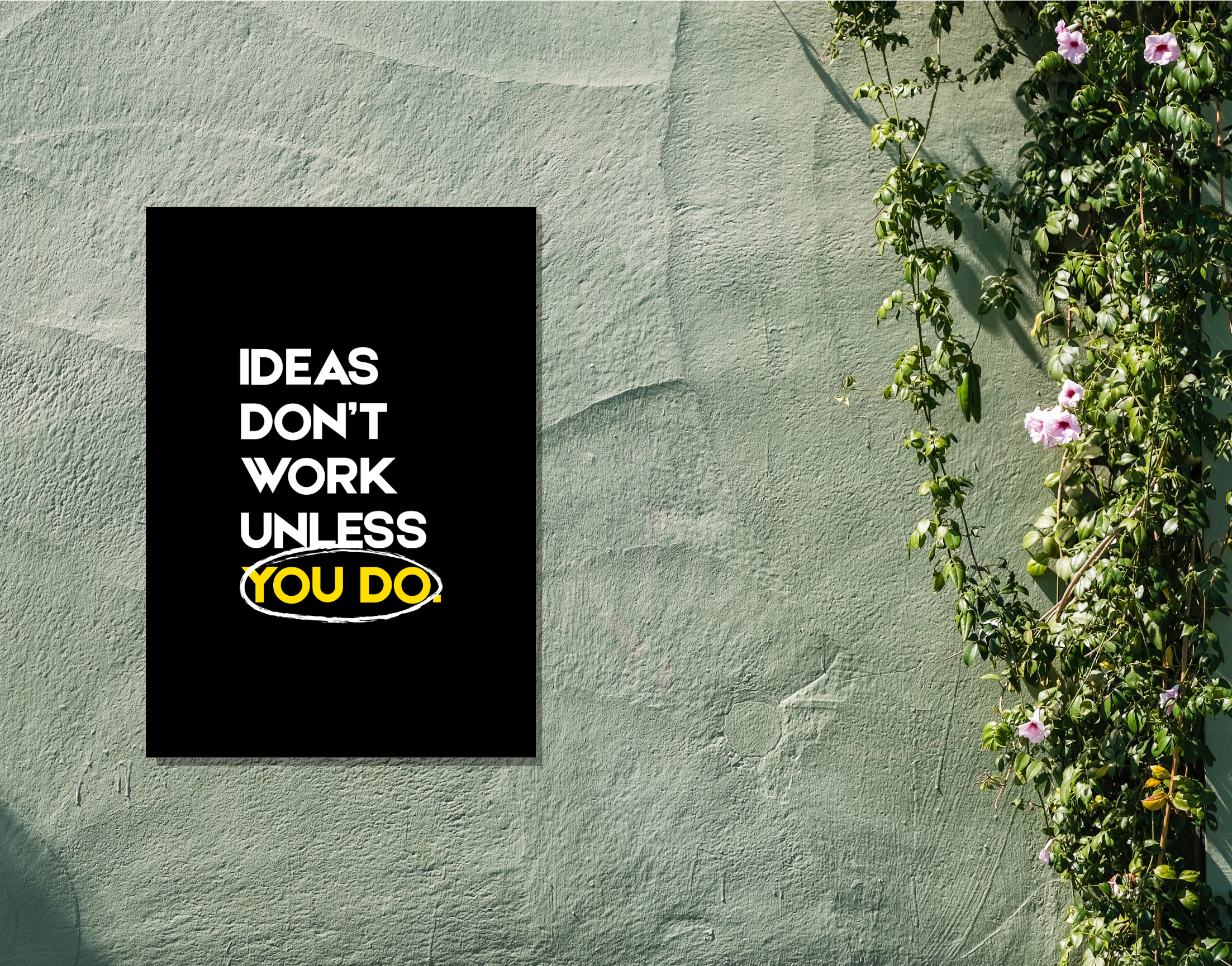 "EVERYDAY MOTIVATION #WORK"- Shiny & Sturdy Metallic Poster Art That Pops & Sticks