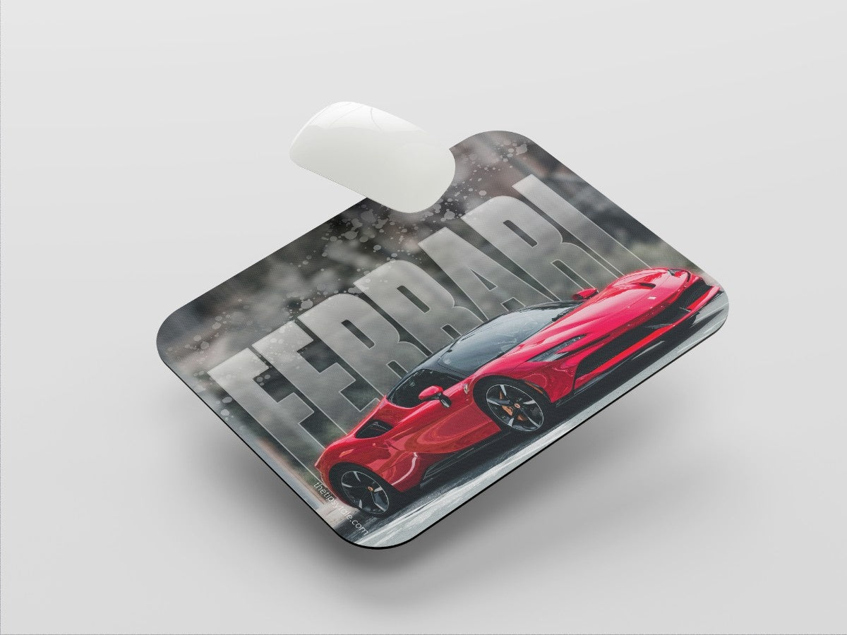 "Ferrari Redline" Mousepad Enhance Your Workspace with Style
