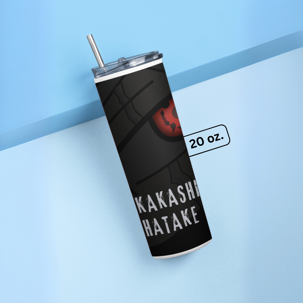 "kakashi hatake:Naruto" Tumbler with Metal Straw