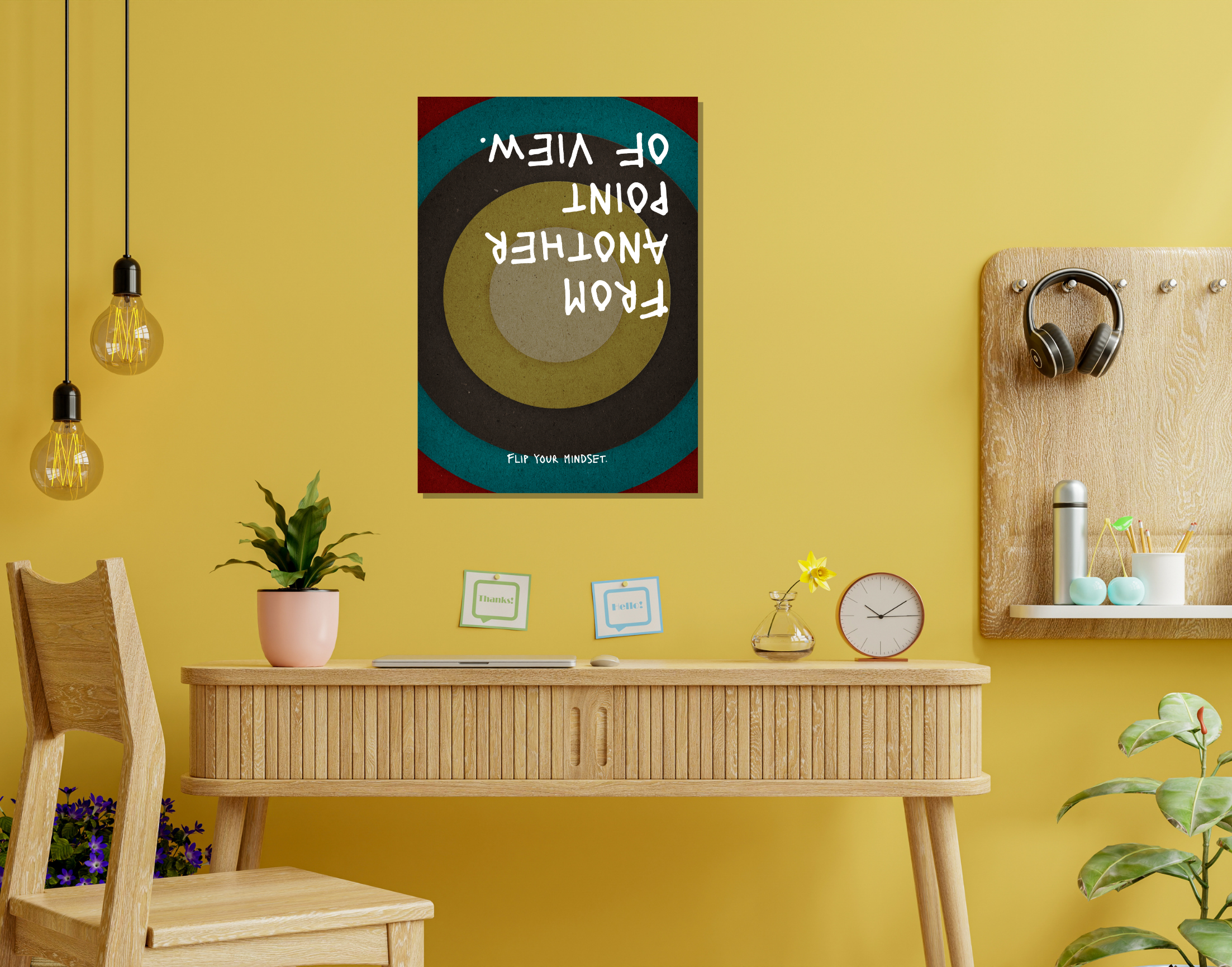 "UPSIDE DOWN VIEW"- Shiny & Sturdy Metallic Poster Art That Pops & Sticks