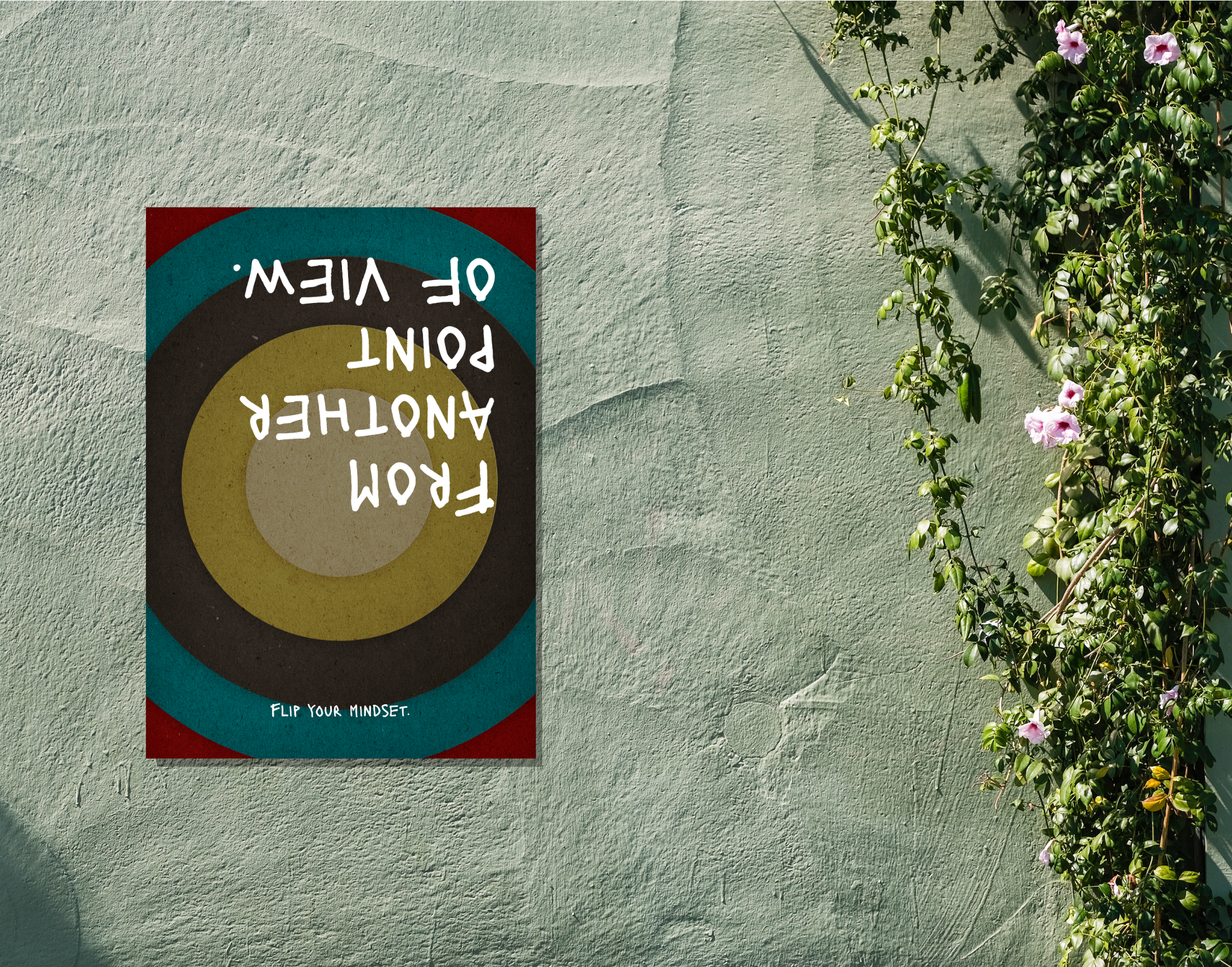 "UPSIDE DOWN VIEW"- Shiny & Sturdy Metallic Poster Art That Pops & Sticks