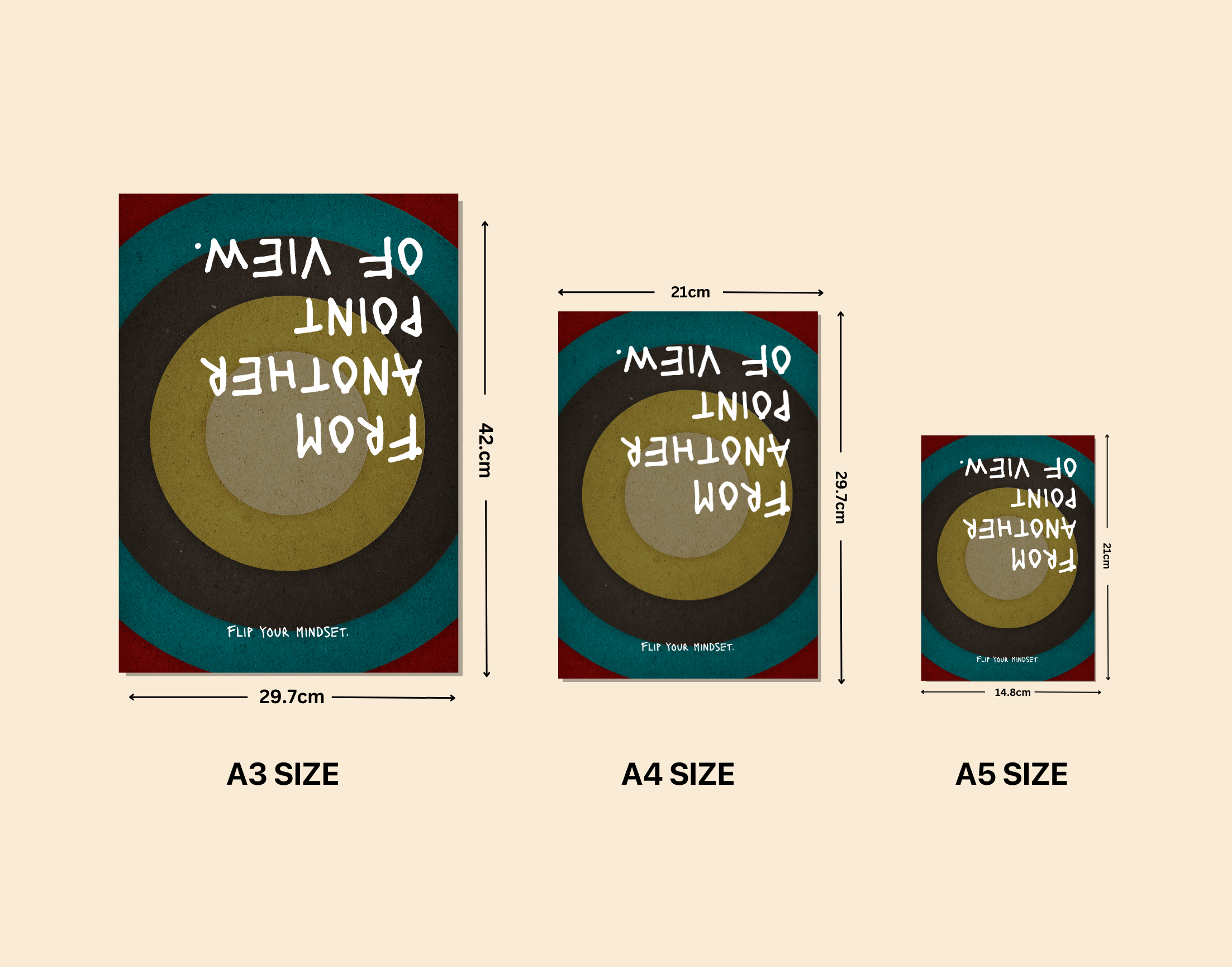 "UPSIDE DOWN VIEW"- Shiny & Sturdy Metallic Poster Art That Pops & Sticks