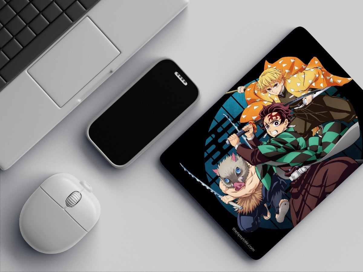 "The Demon Slayer Squad" Mousepad Enhance Your Workspace with Style