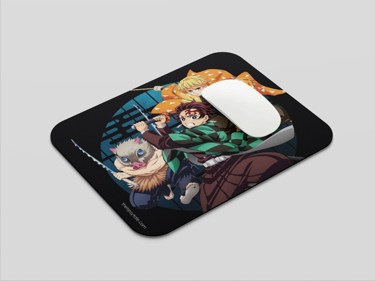 "The Demon Slayer Squad" Mousepad Enhance Your Workspace with Style