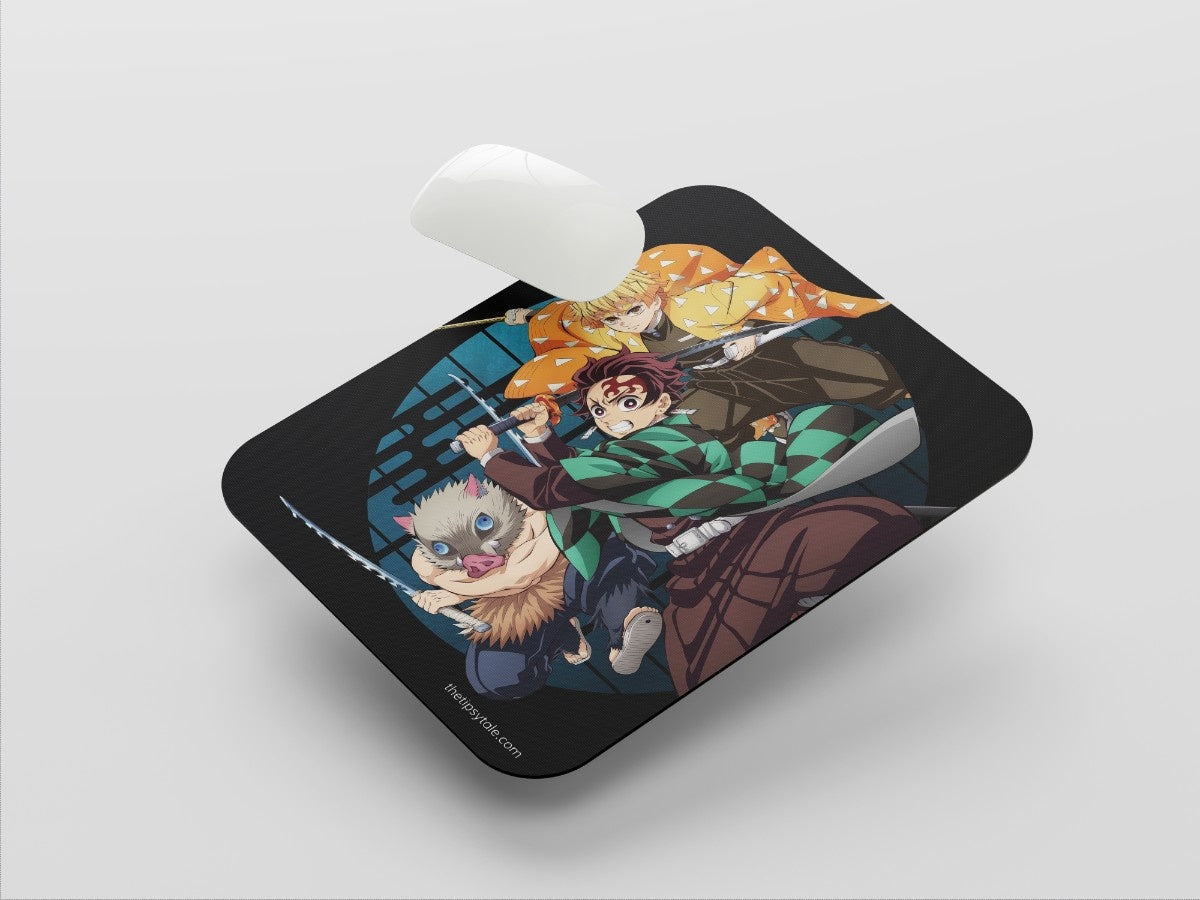 "The Demon Slayer Squad" Mousepad Enhance Your Workspace with Style