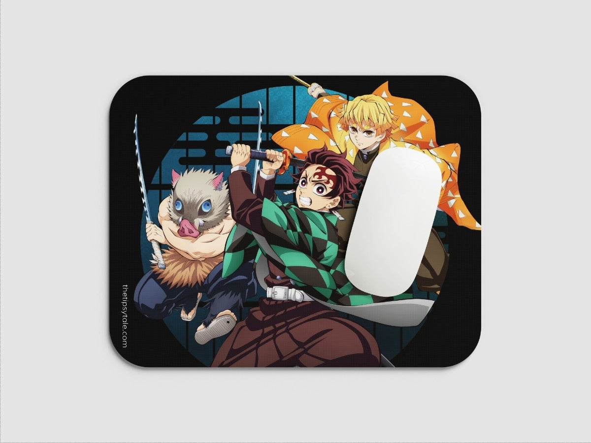 "The Demon Slayer Squad" Mousepad Enhance Your Workspace with Style