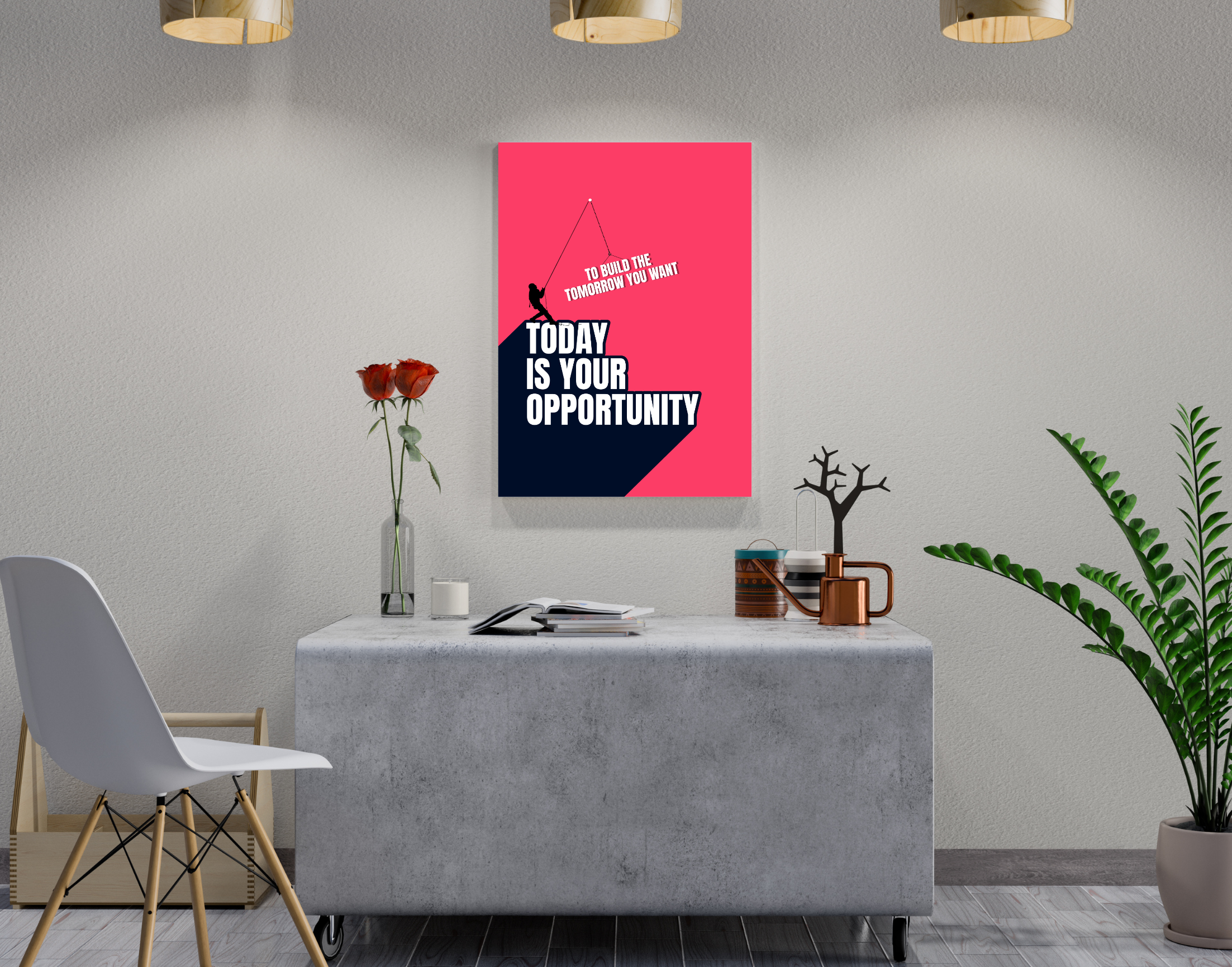 "STAY EVERYDAY"- Shiny & Sturdy Metallic Poster Art That Pops & Sticks