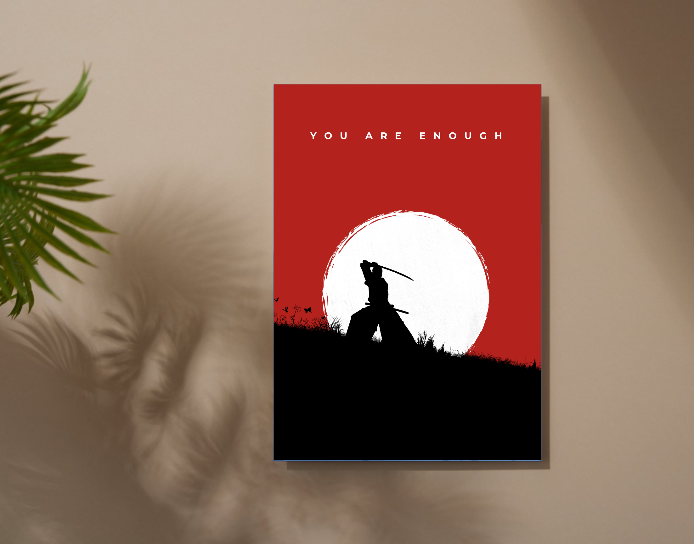 "YOU ARE ENOUGH : MOTIVATIONAL"- Shiny & Sturdy Metallic Poster Art That Pops & Sticks