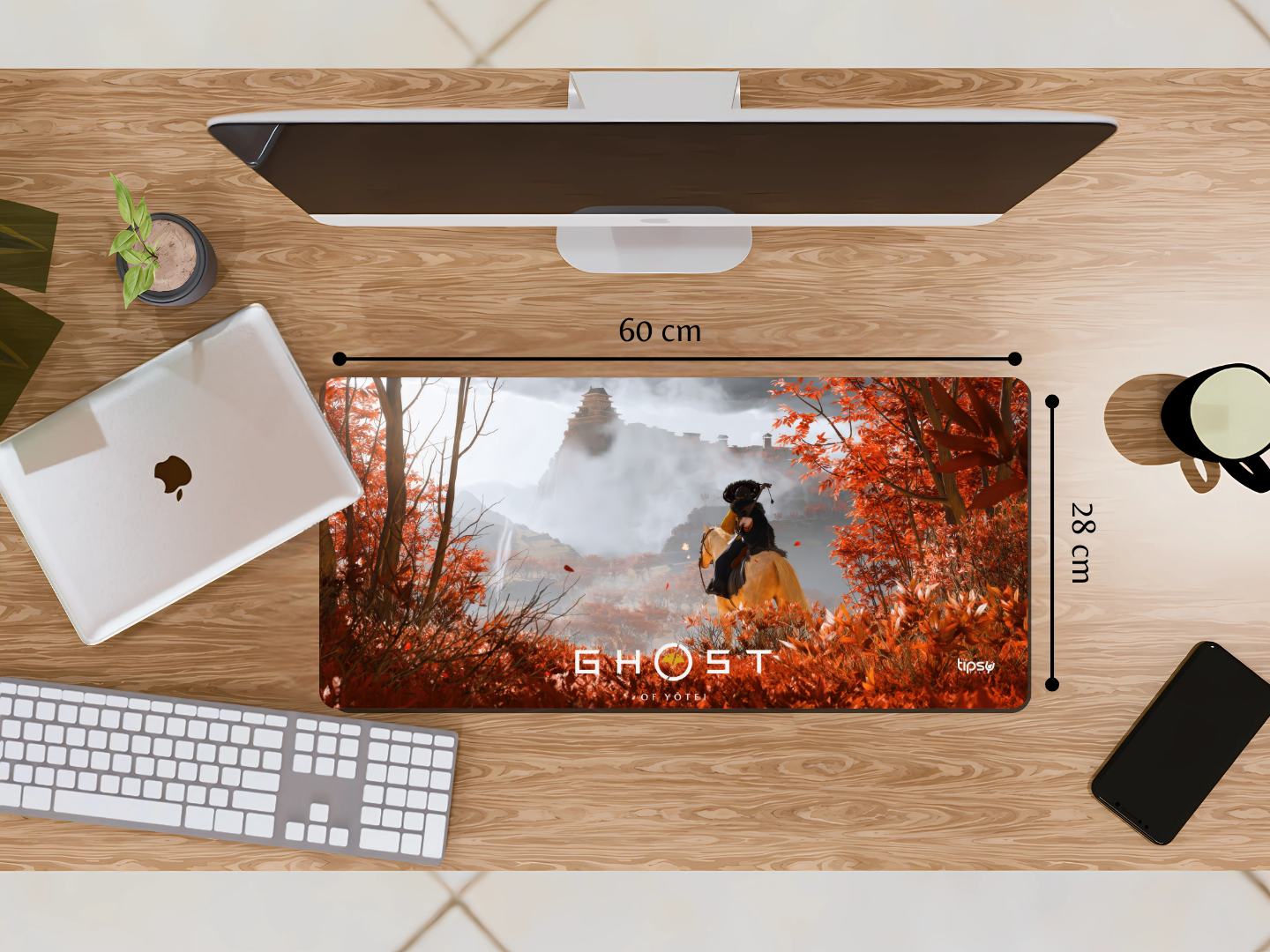 "GHOST OF YOTEI" Gaming Mousepad Elevate Your Gaming Experience