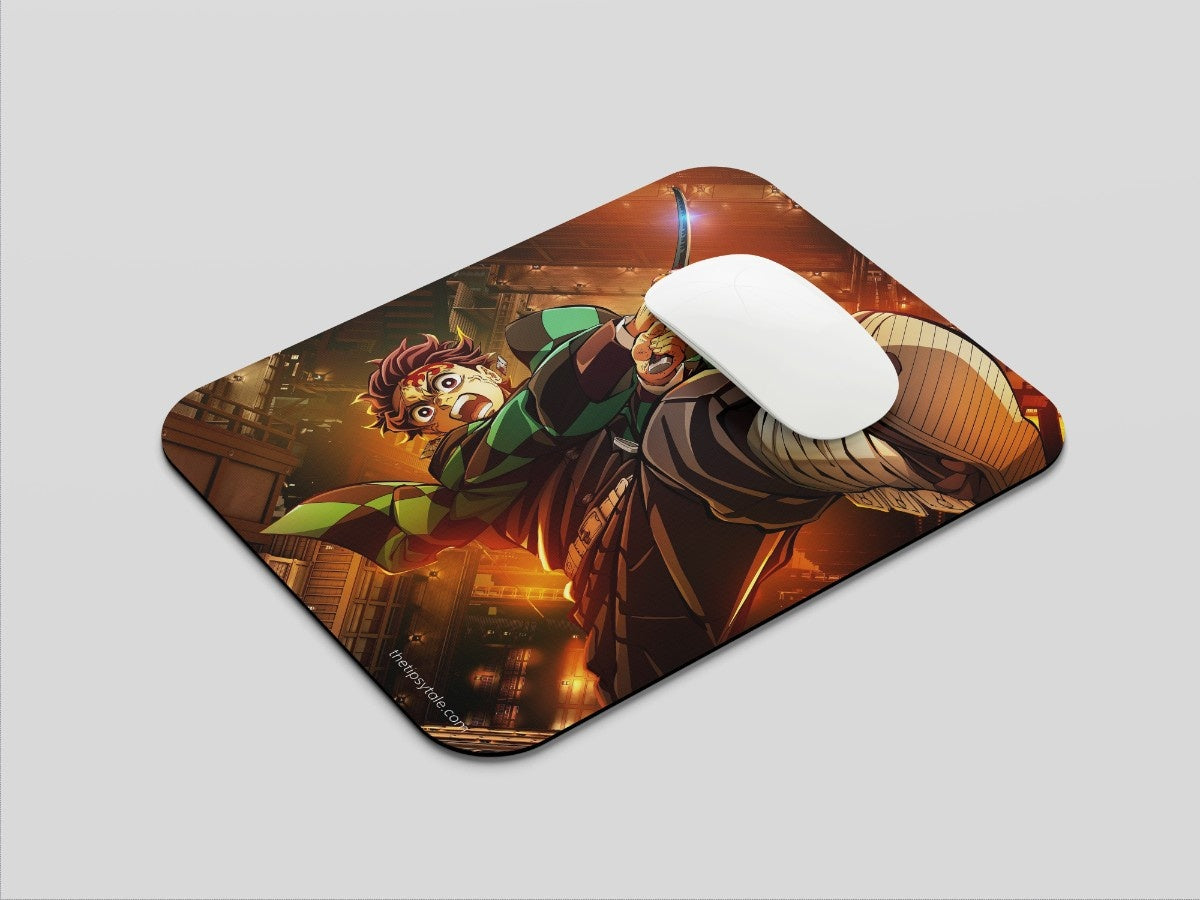 "Tanjiro Kamado- Last fall" Mousepad Enhance Your Workspace with Style
